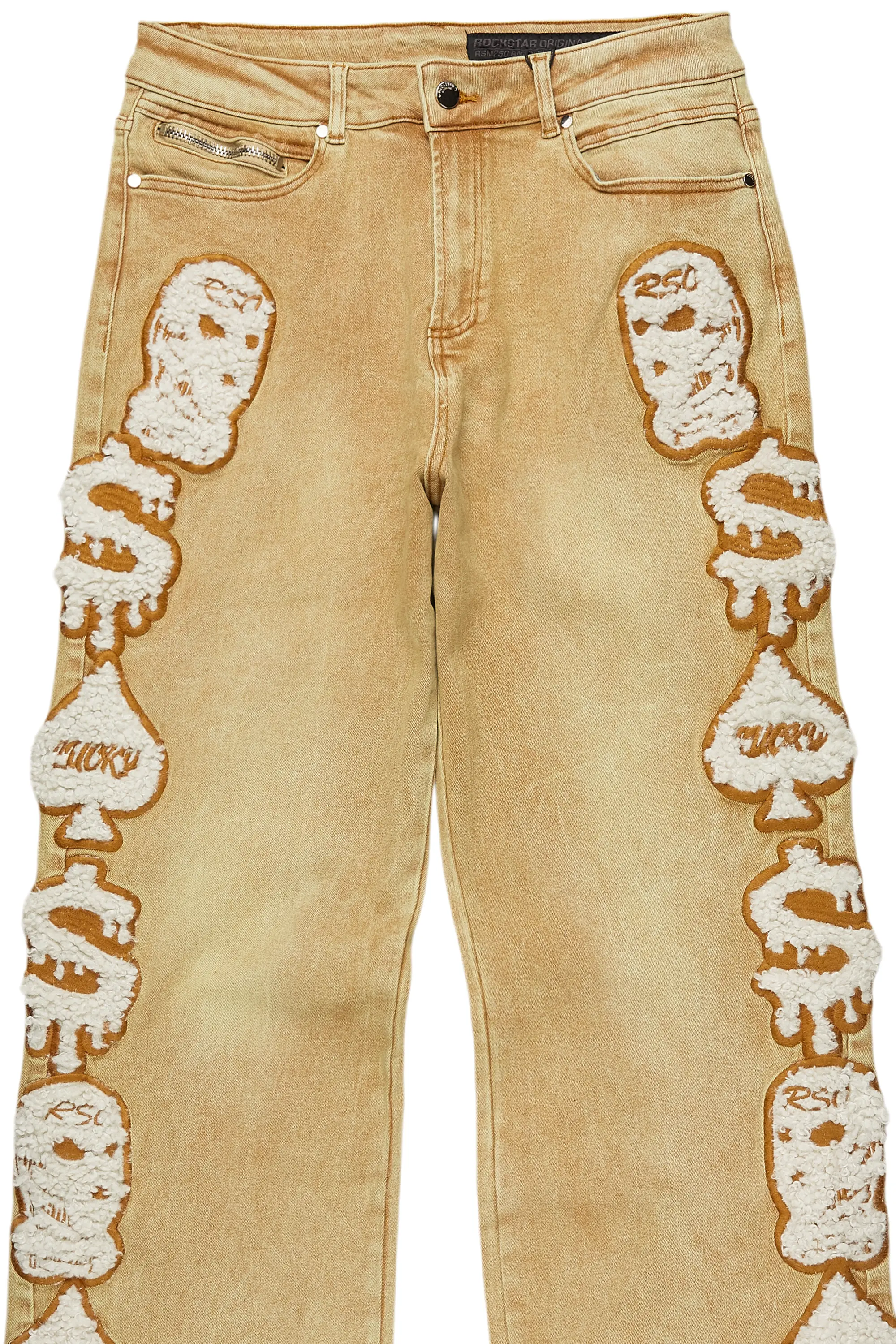 Francis Beige Baggy Fit Jean - Image 8