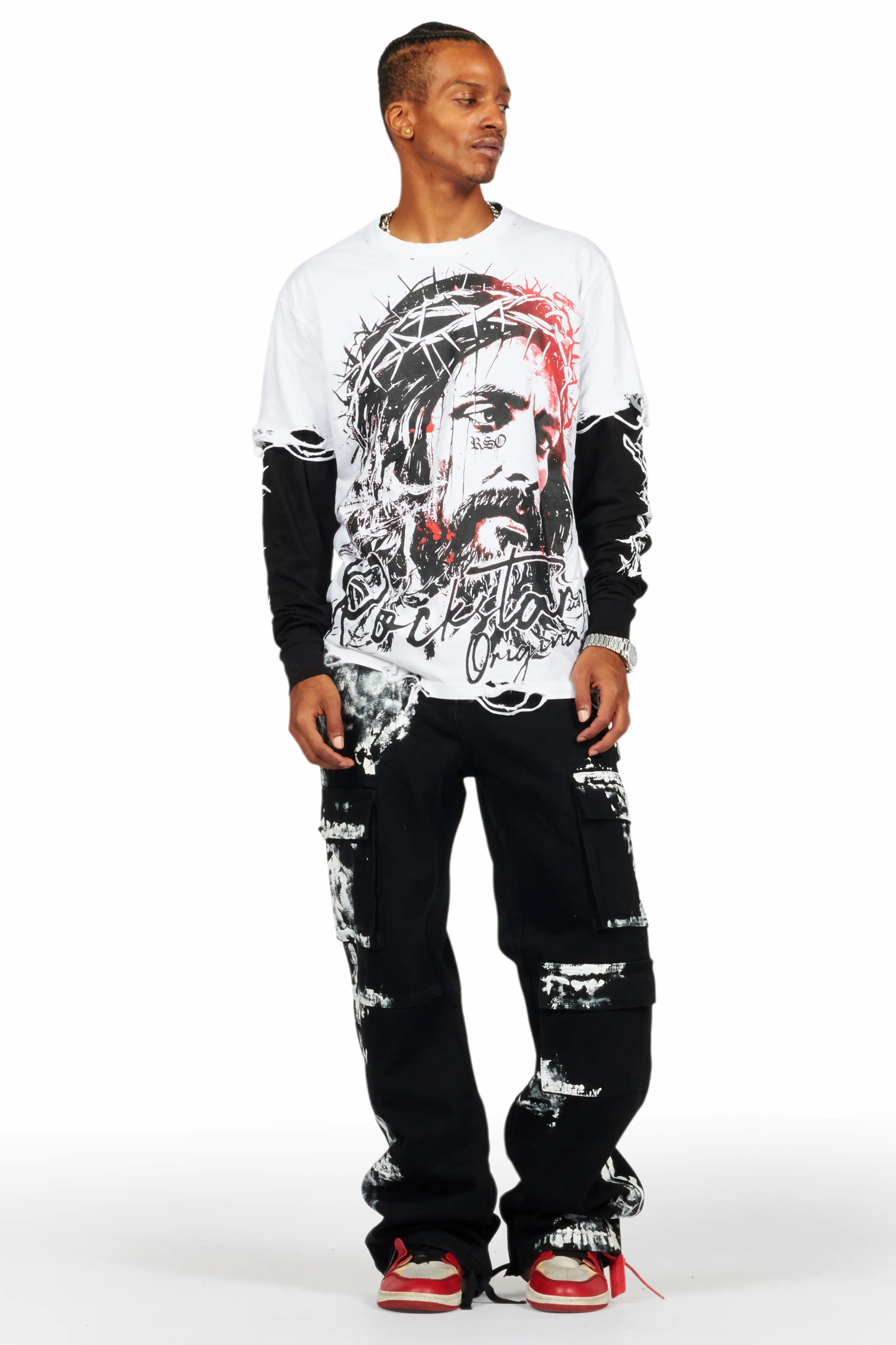 Baha Black Painter Baggy Cargo Jean - Image 3