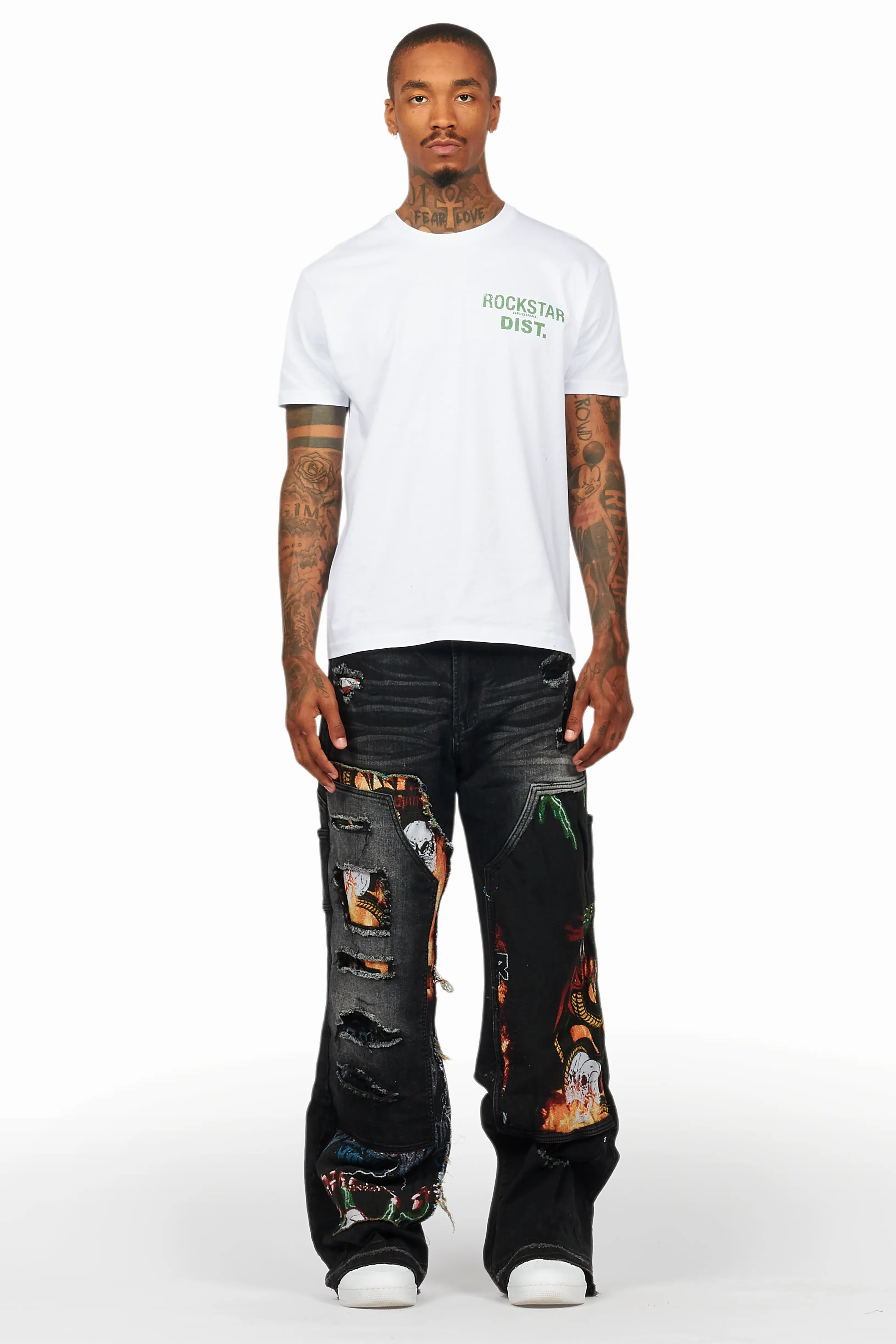 Yanis Black Baggy Fit Jean - Image 3