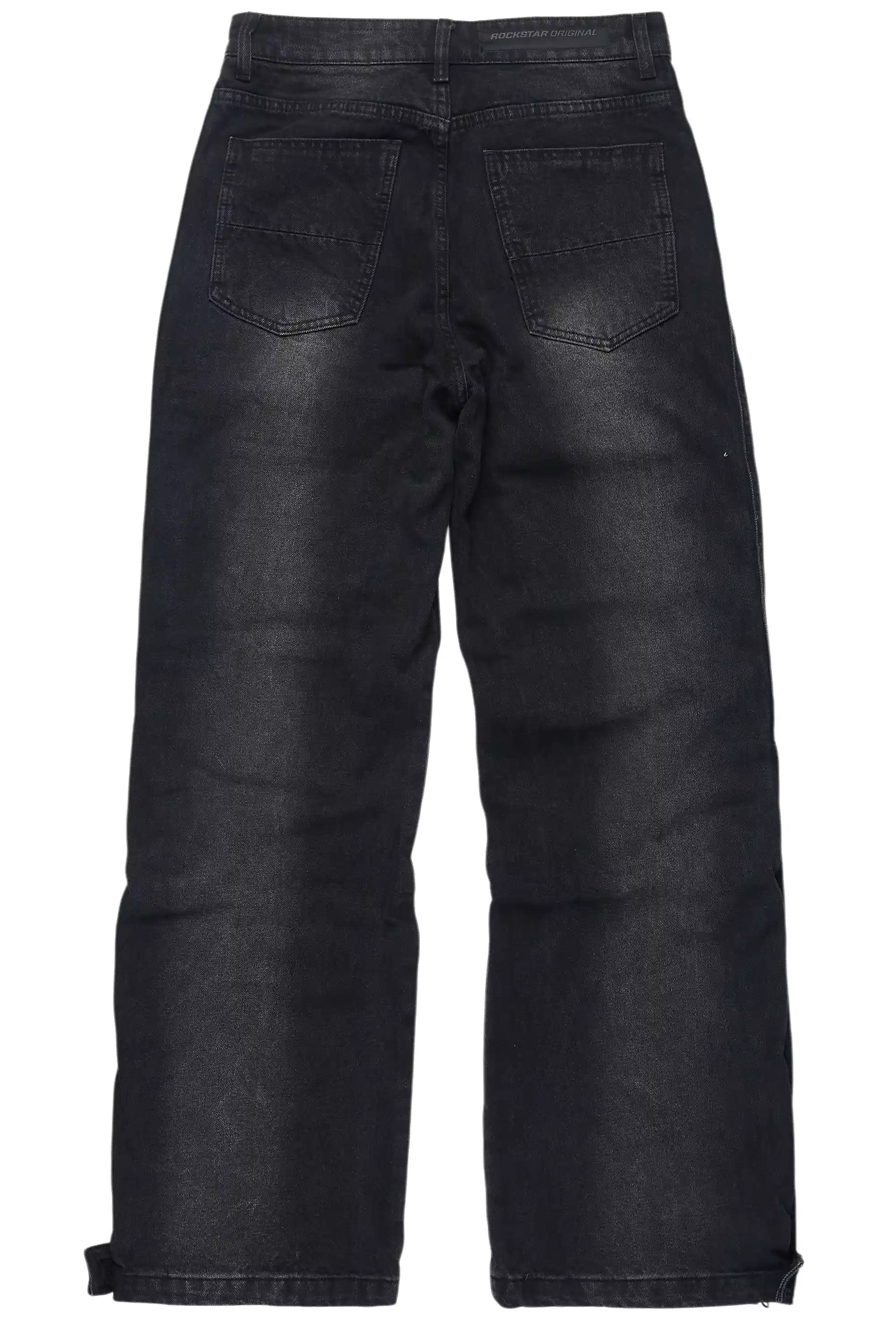 Yuri Dark Grey Stacked Cargo Flare Jean - Image 9