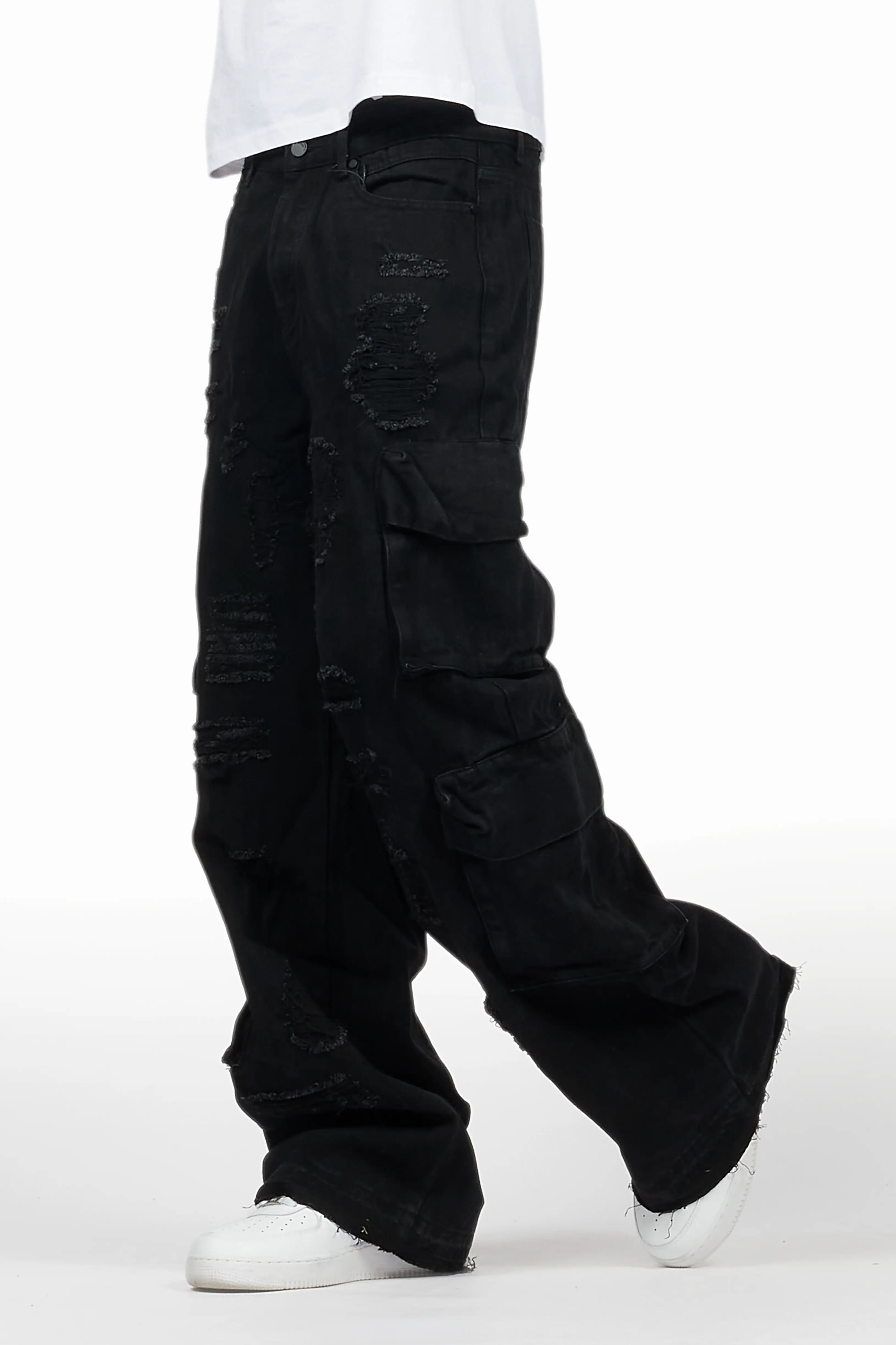 Peppe Black Baggy Fit Jean