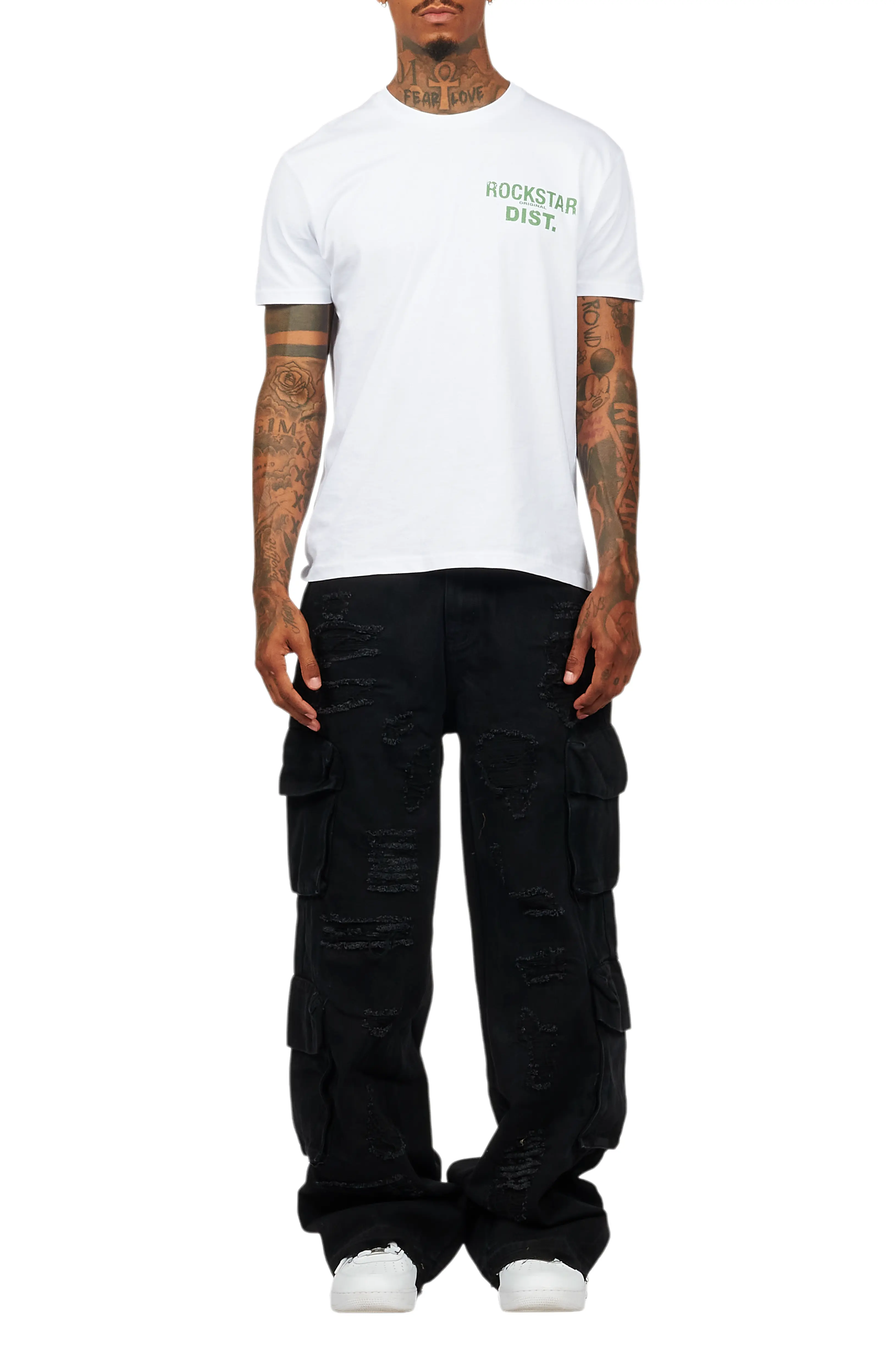 Peppe Black Baggy Fit Jean - Image 10