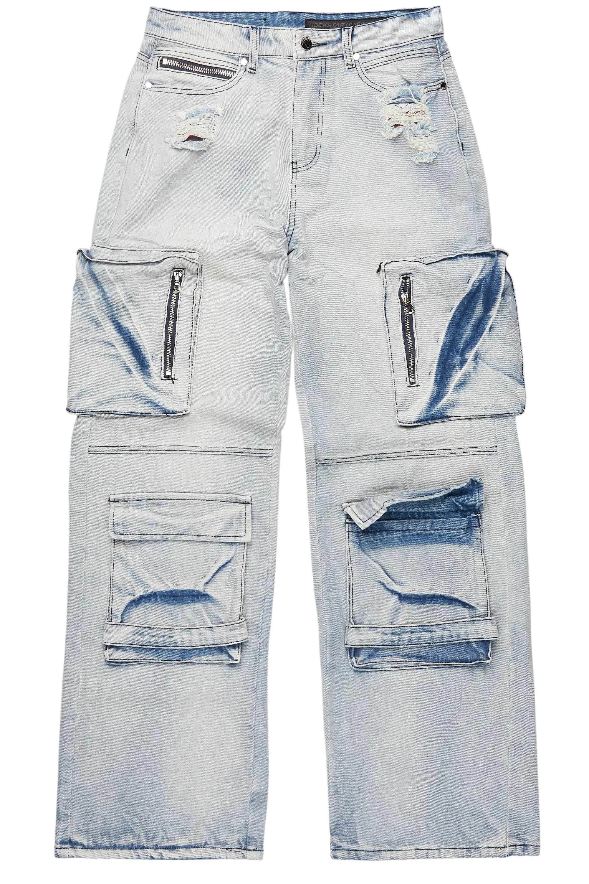 Esben Blue Baggy Fit Jean - Image 2