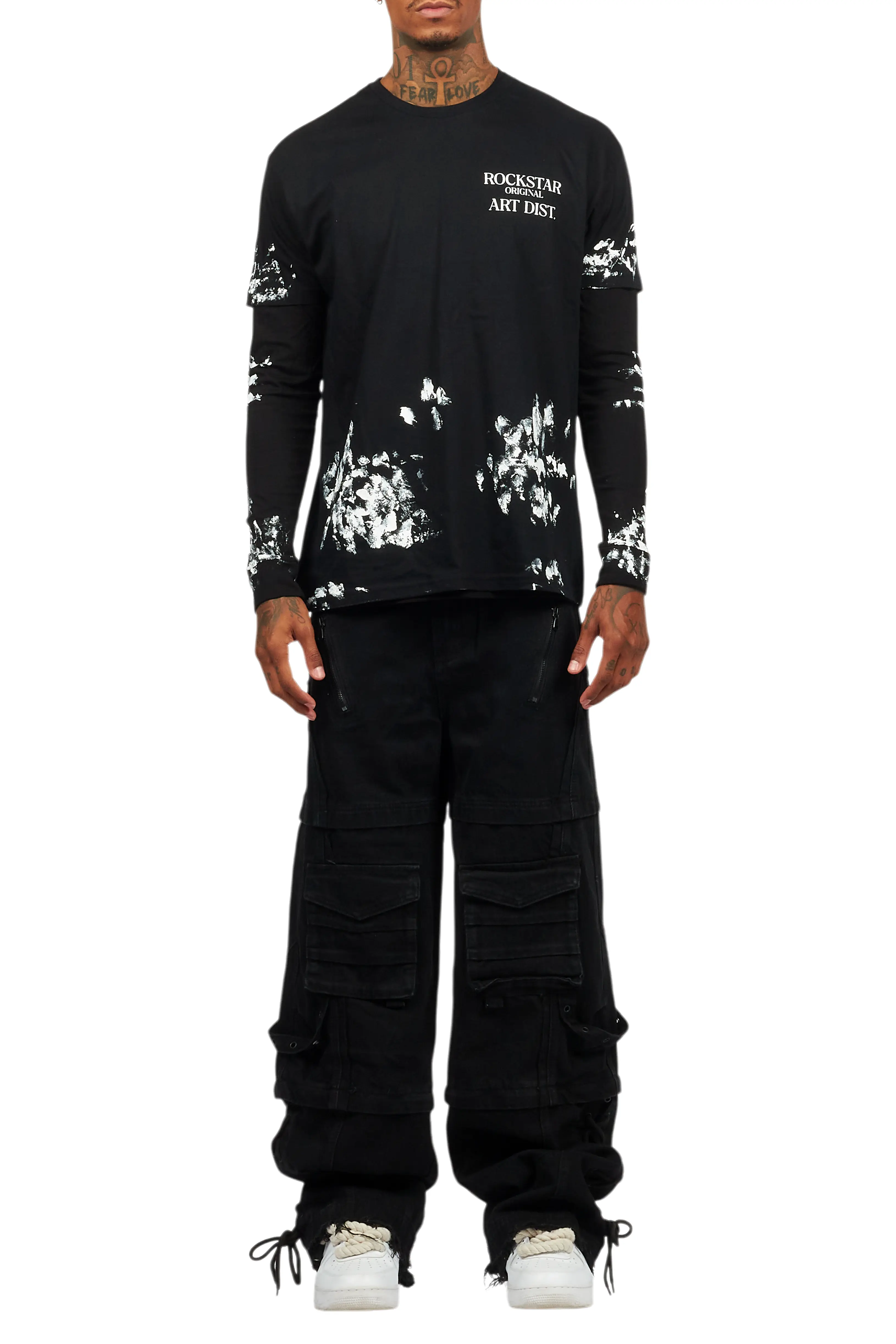 Three Maxi Jet Black Baggy Fit Jean - Image 13