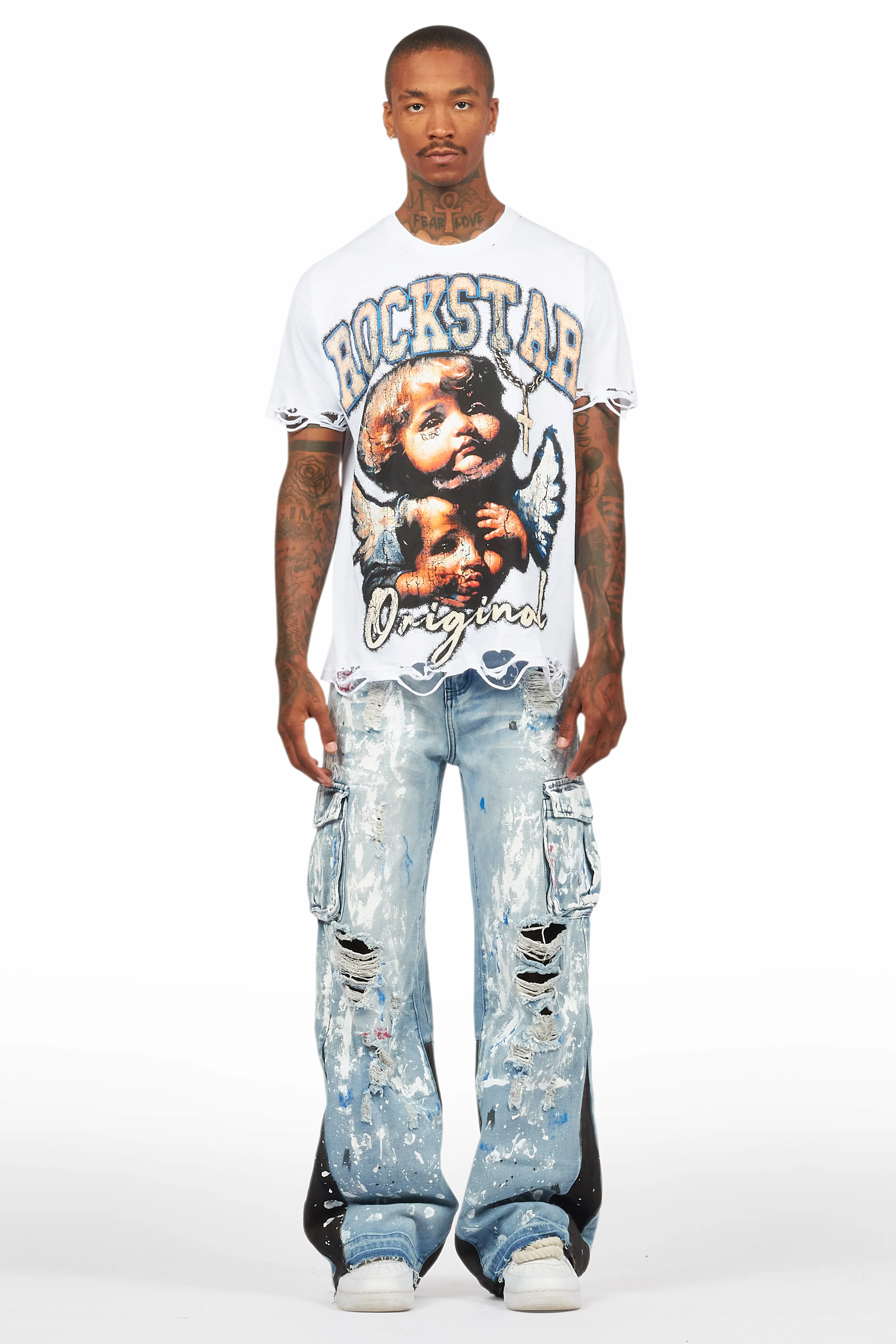 Dallin Blue Painter Baggy Cargo Jean - Image 3