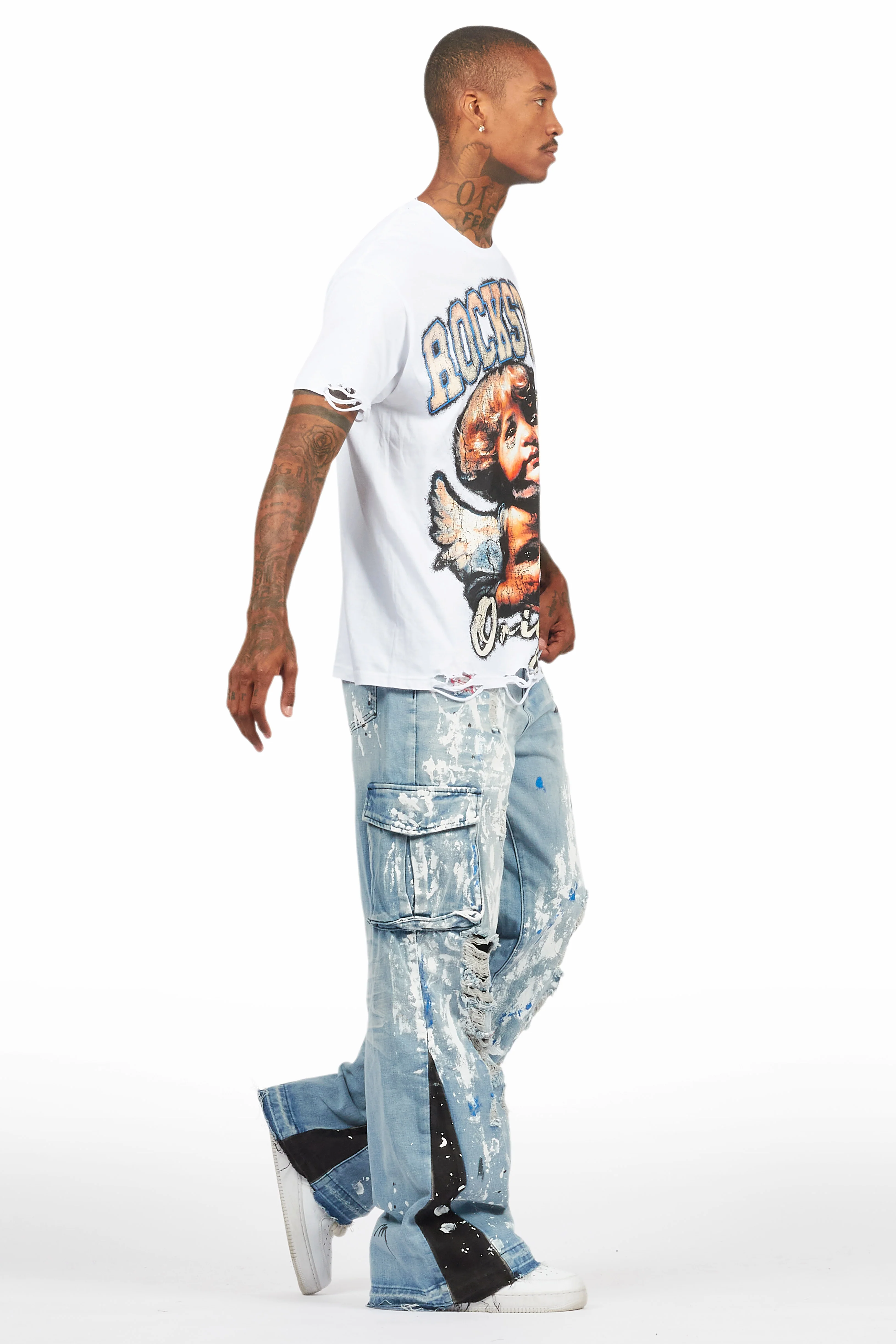 Dallin Blue Painter Baggy Cargo Jean - Image 4