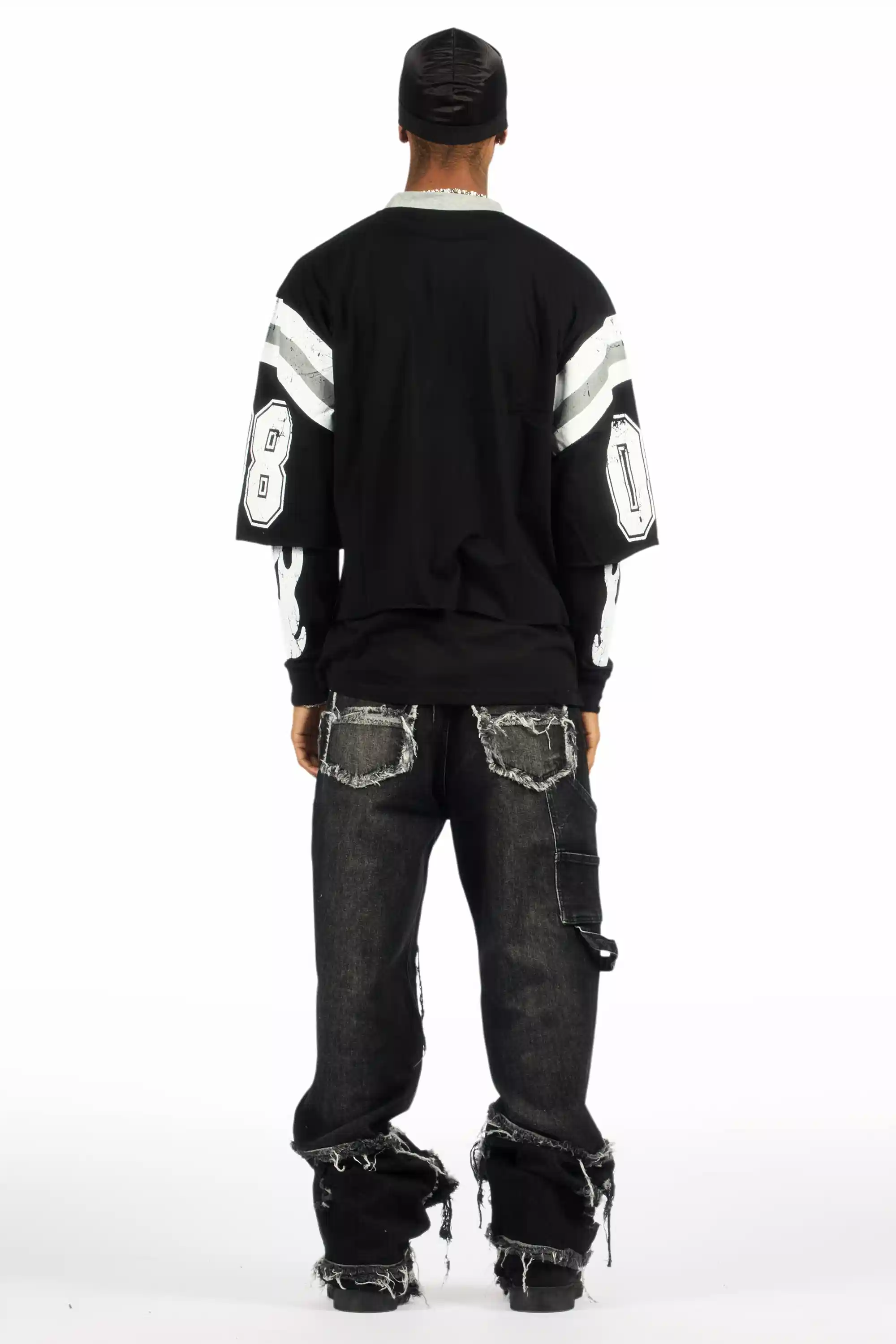 Gritty Black Baggy Jeans - Image 8