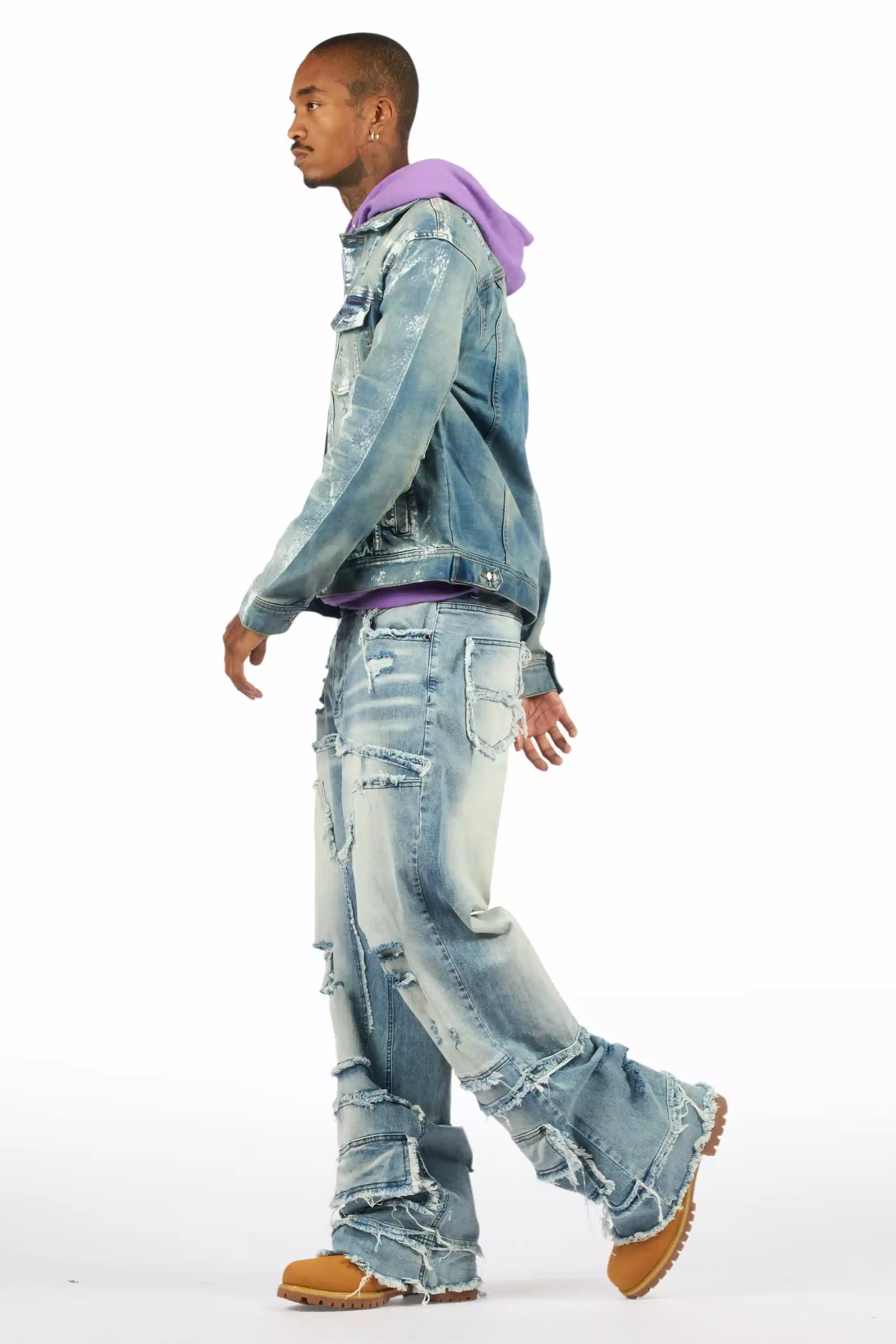 Gritty Blue Baggy Jeans - Image 8