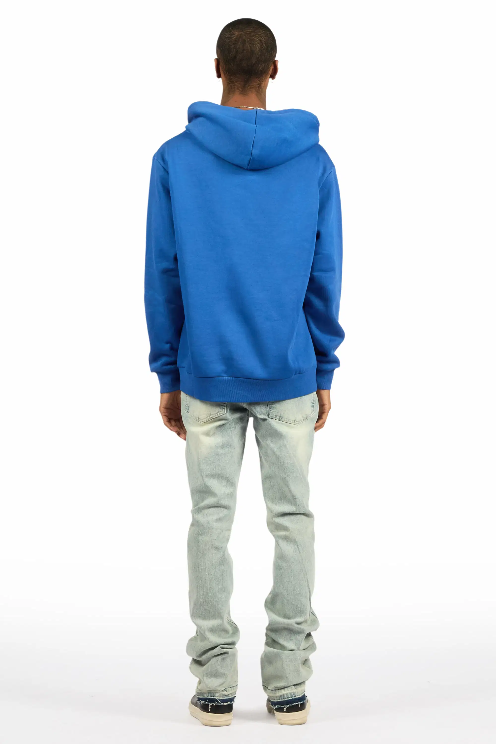 Westy Studded Light Blue Stacked Flare Jean - Image 5