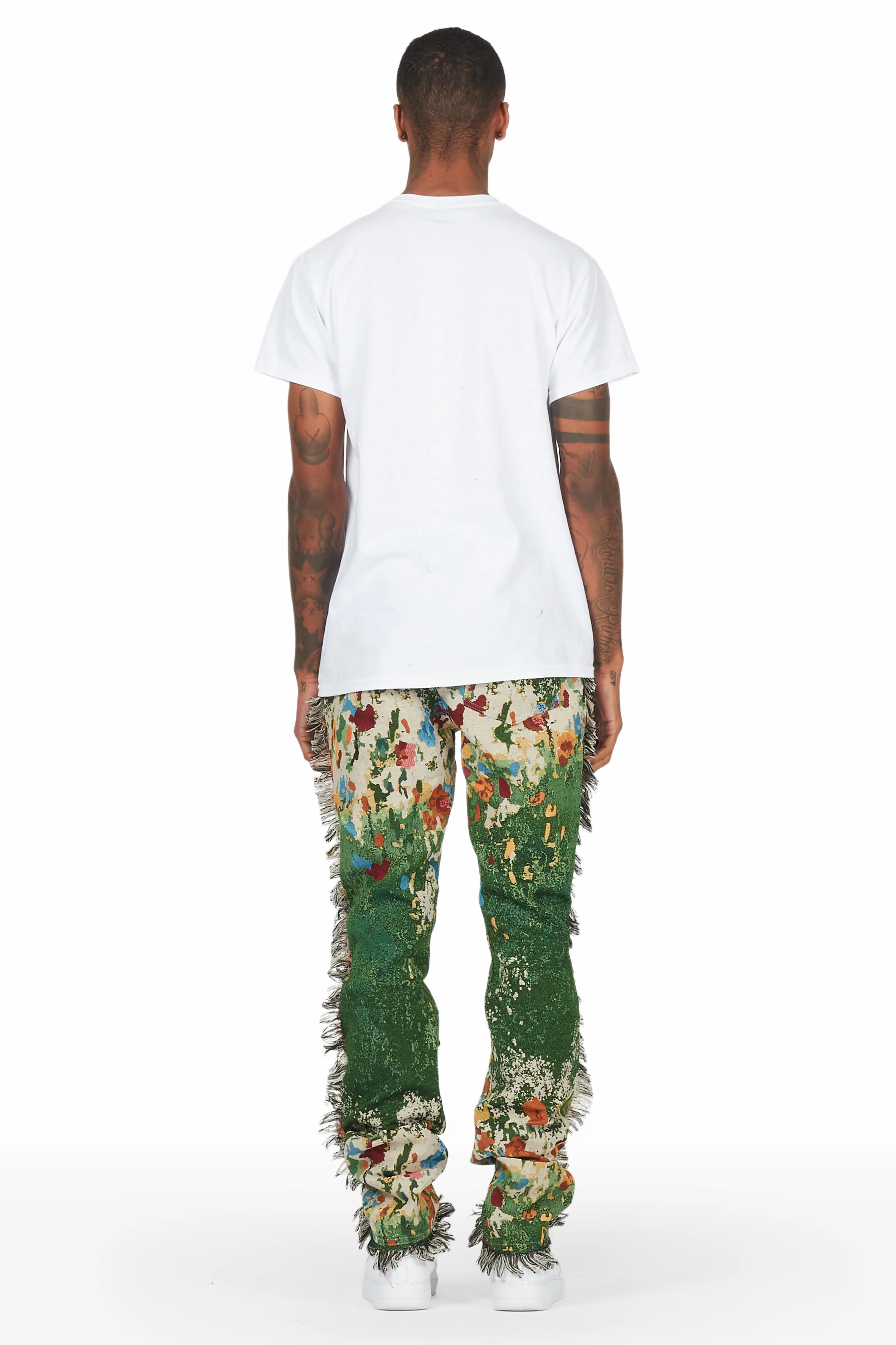 Qwin Green Tapestry Pants - Image 5