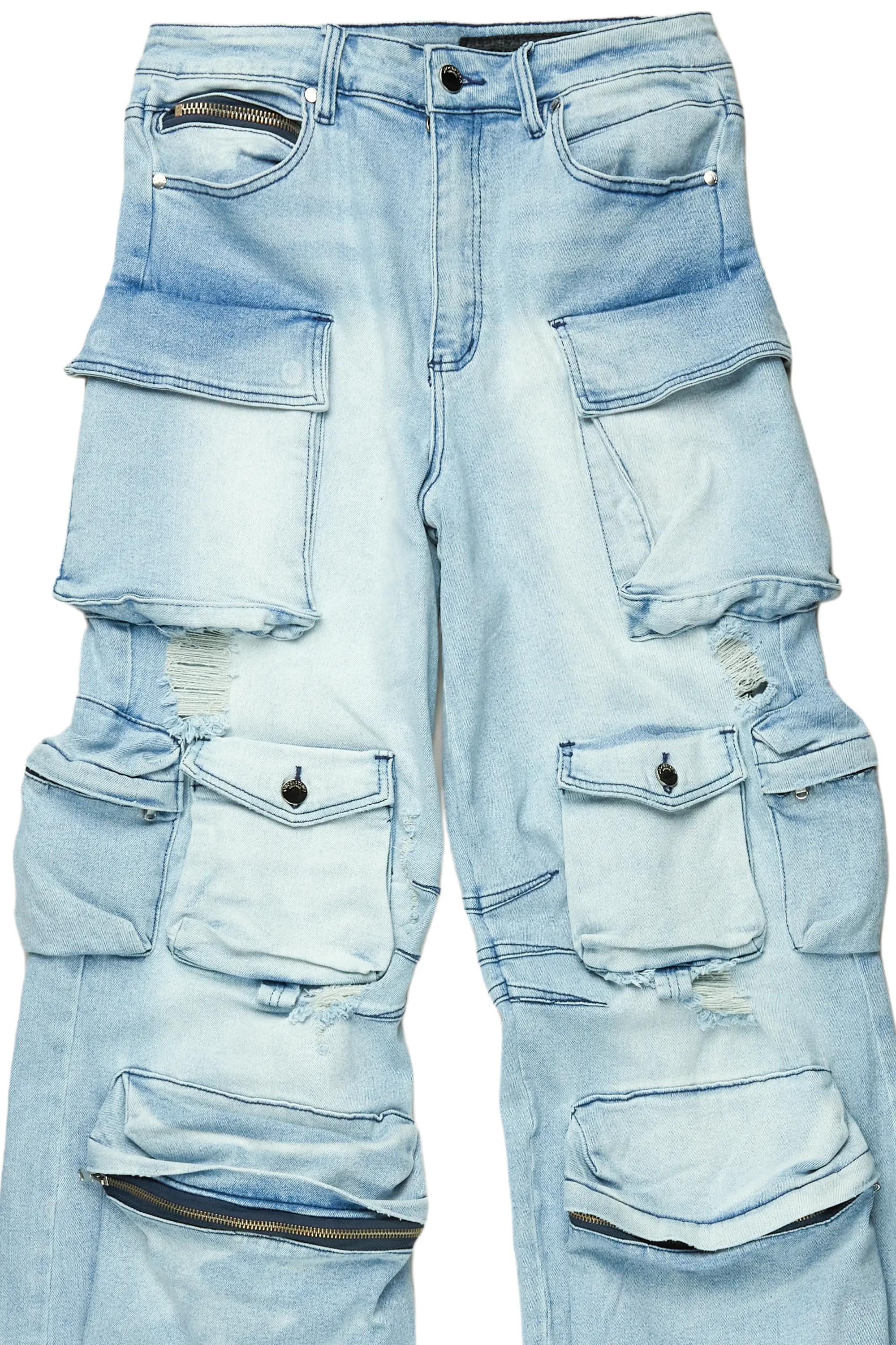 Mahesh Blue Baggy Cargo Jean - Image 9