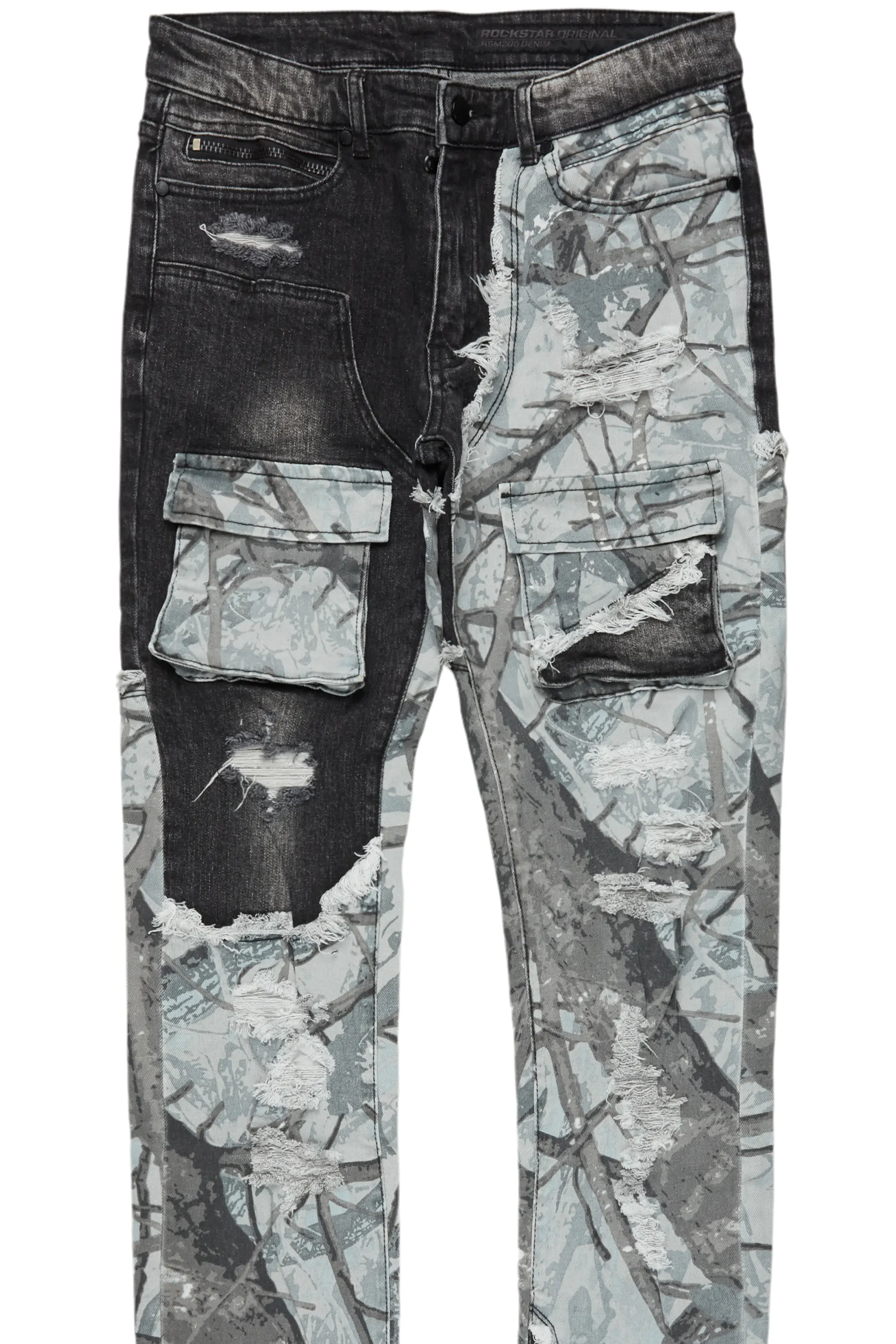 Hanse Dark Grey Slim Fit Cargo Jean - Image 8