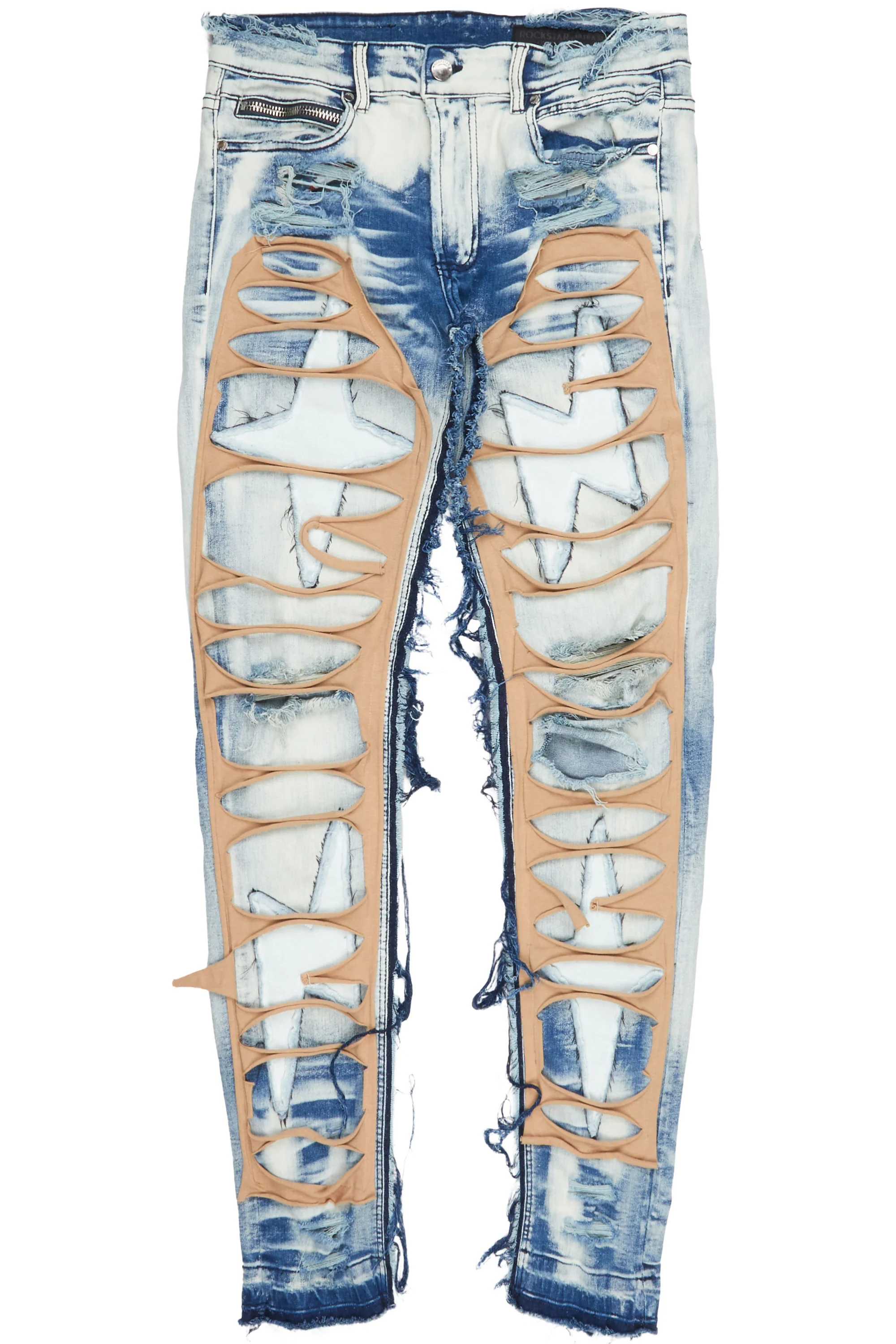 Dontae Blue Patchwork Jean - Image 2