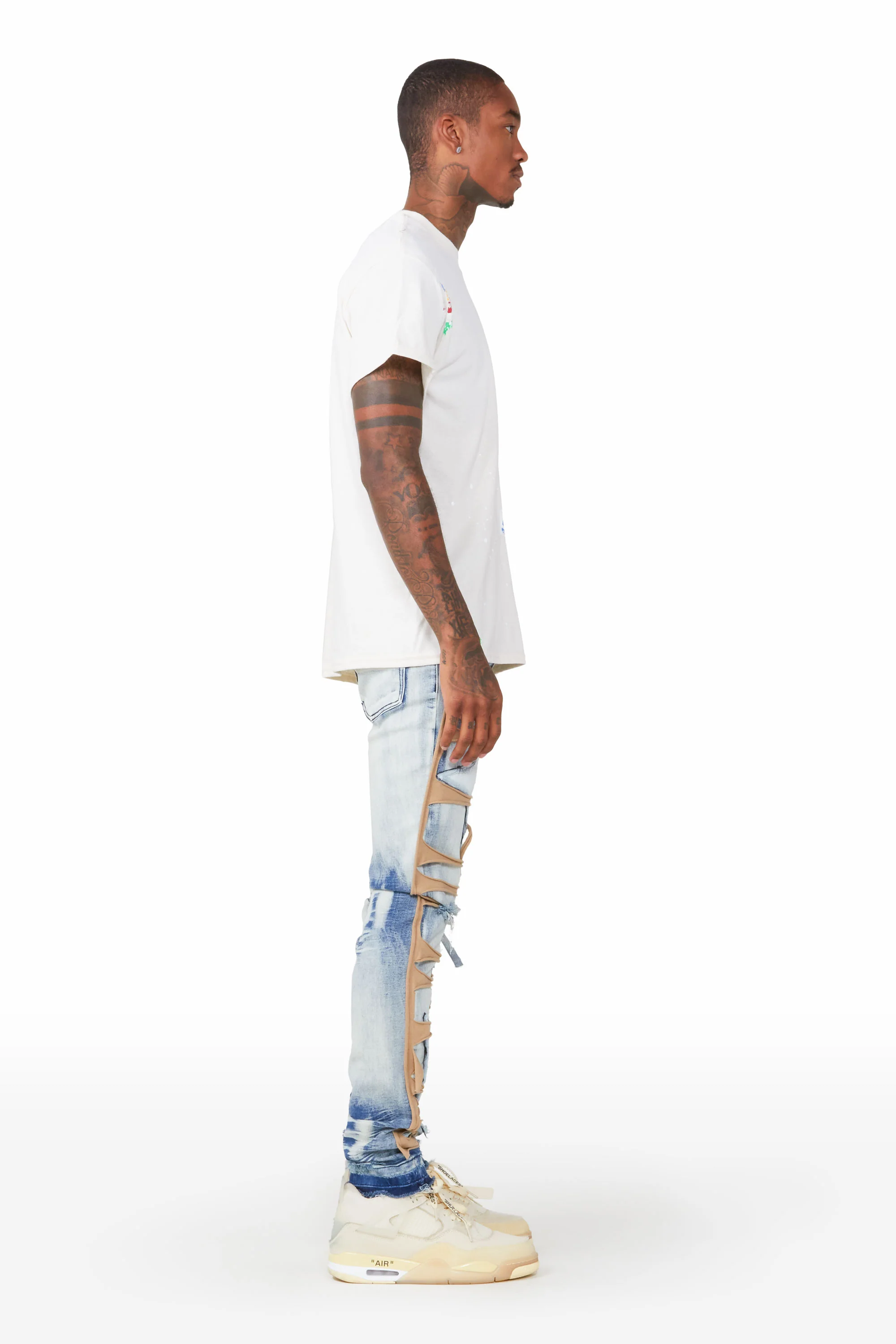 Dontae Blue Patchwork Jean - Image 4