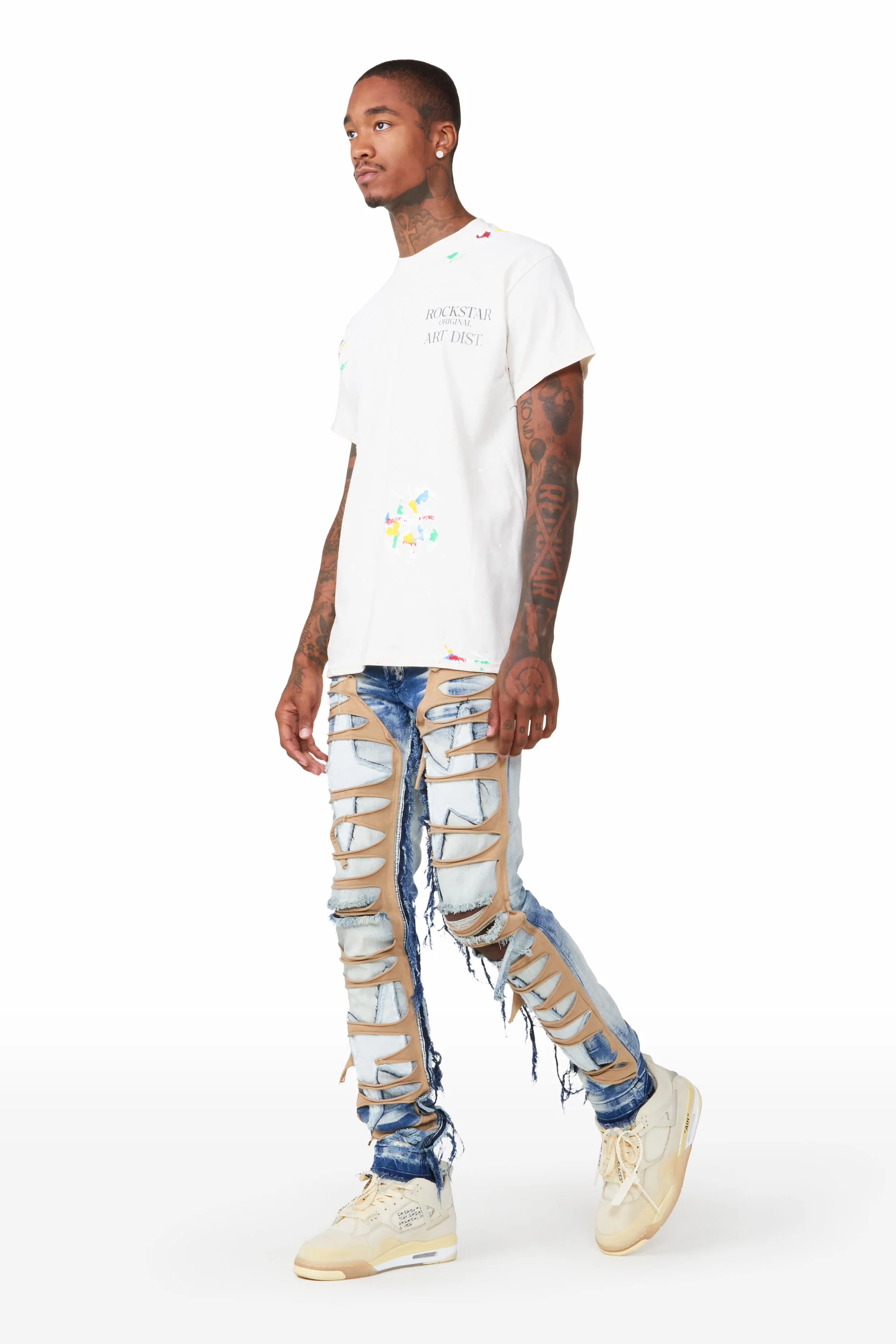 Dontae Blue Patchwork Jean - Image 6
