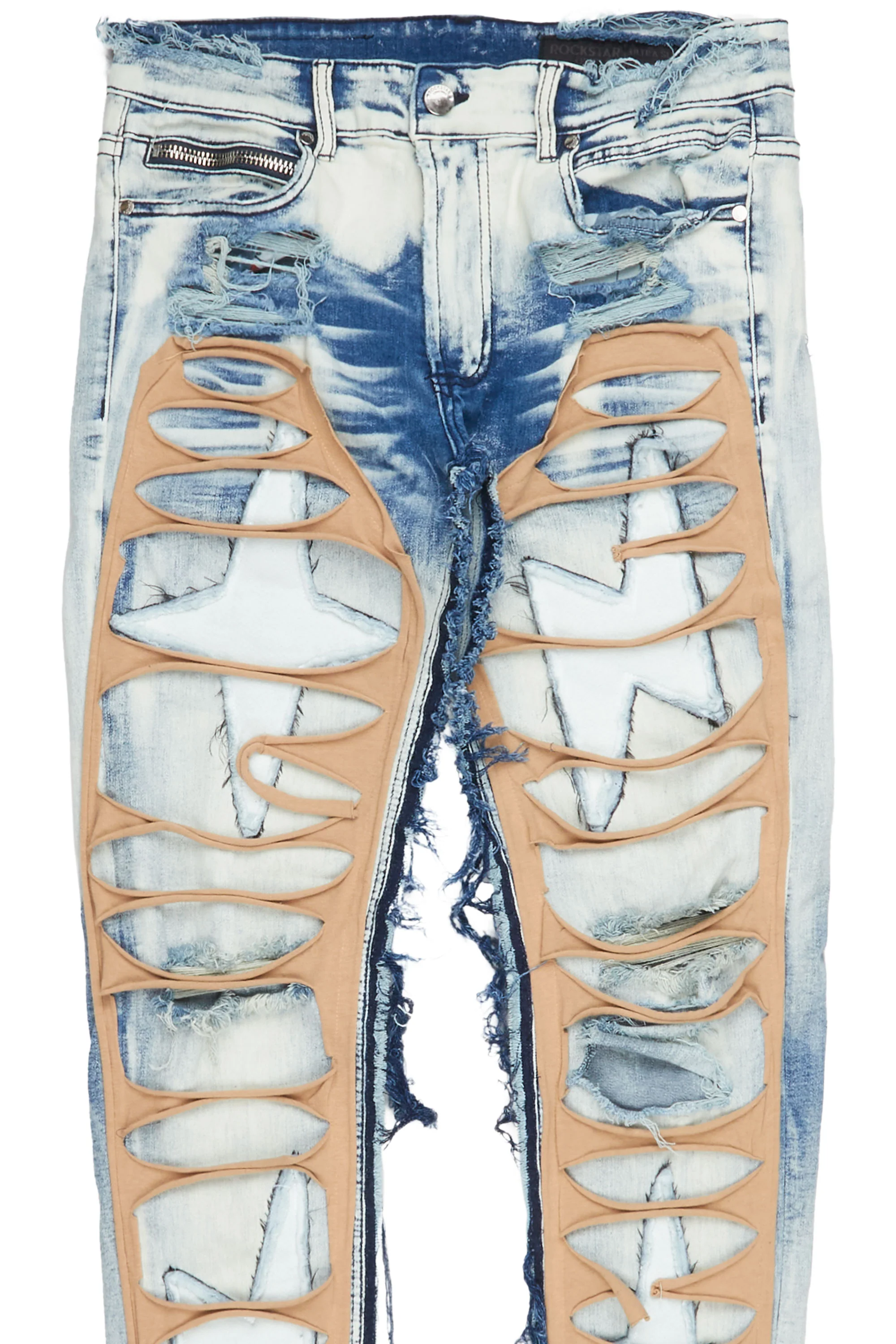 Dontae Blue Patchwork Jean - Image 7