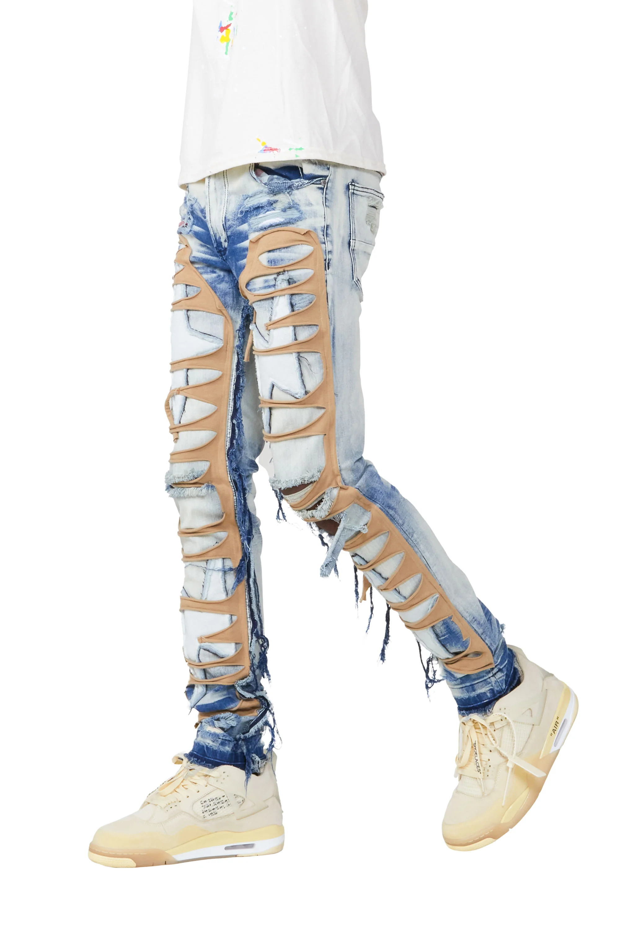 Dontae Blue Patchwork Jean - Image 9