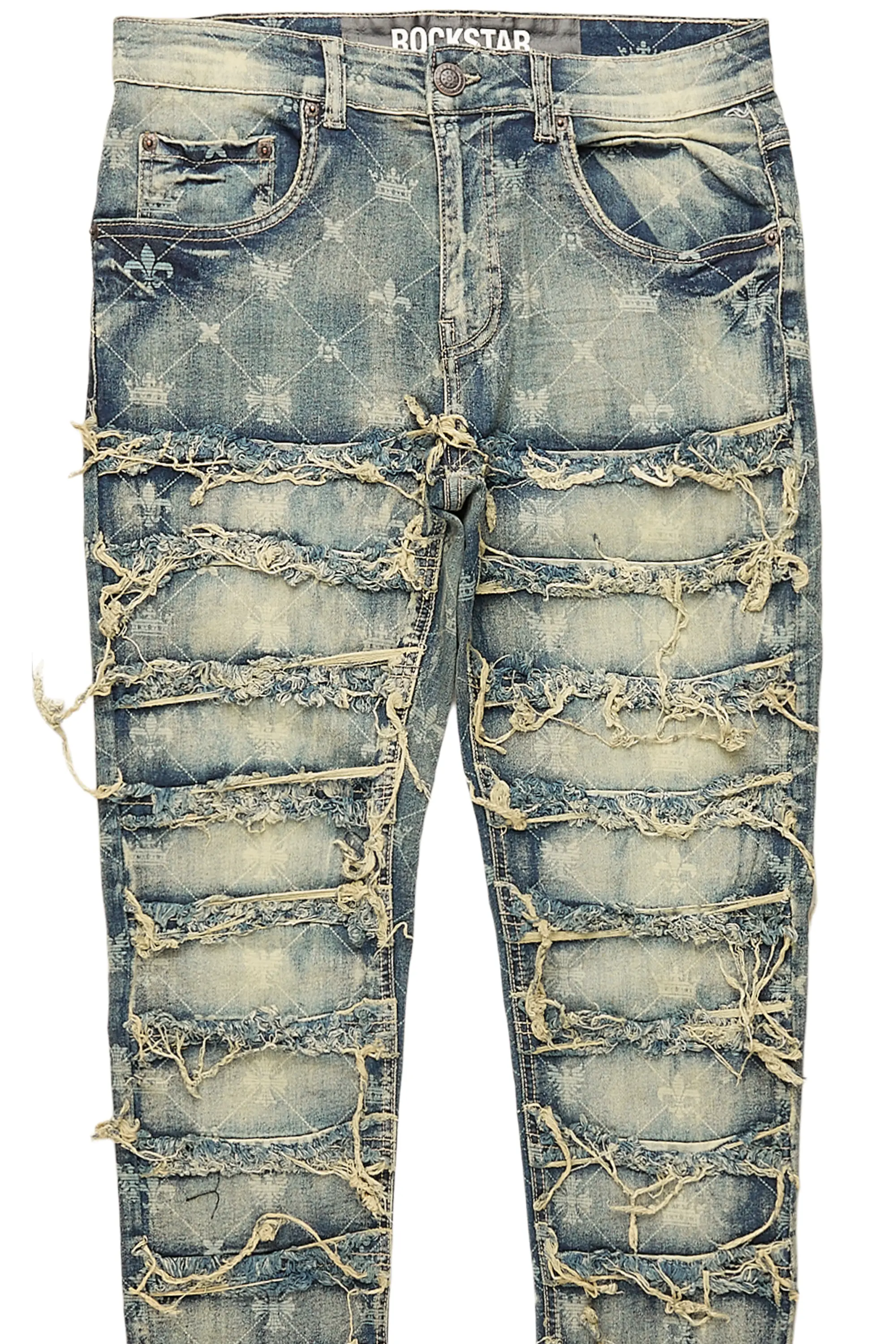 Pasha Indigo Slim Fit Frayed Jean - Image 8