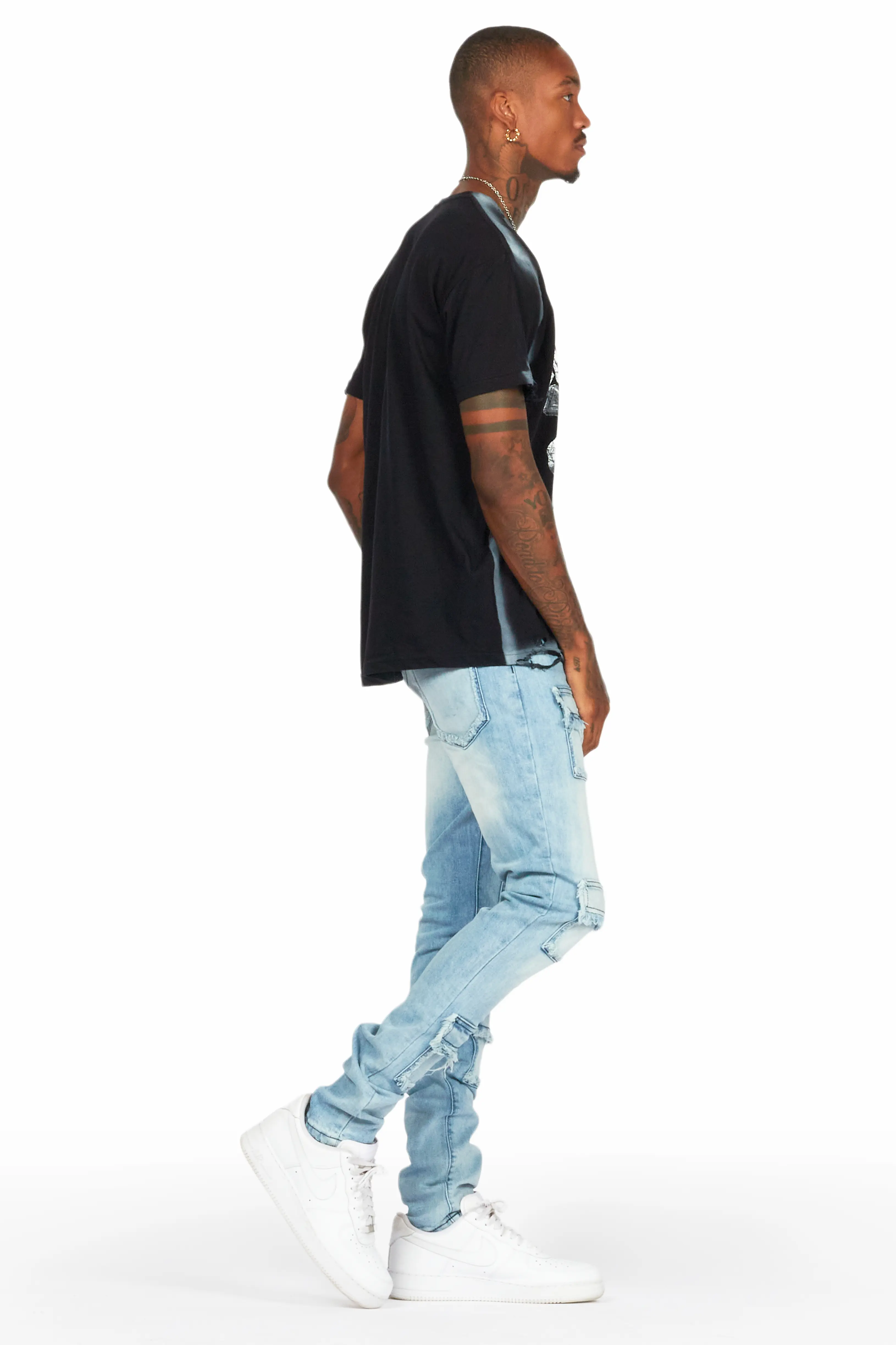 Petrus Light Blue Slim Fit Jean - Image 4