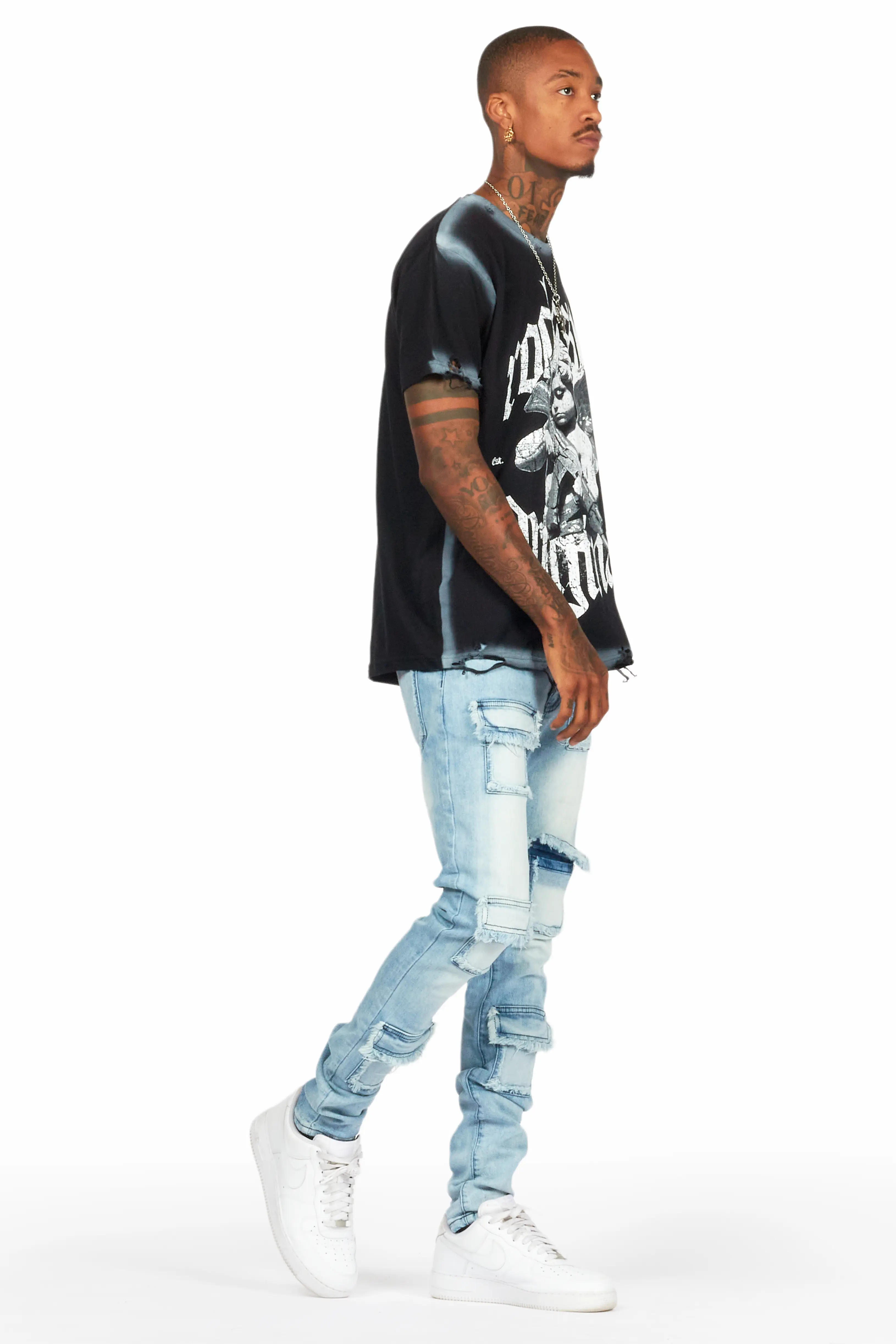 Petrus Light Blue Slim Fit Jean - Image 7