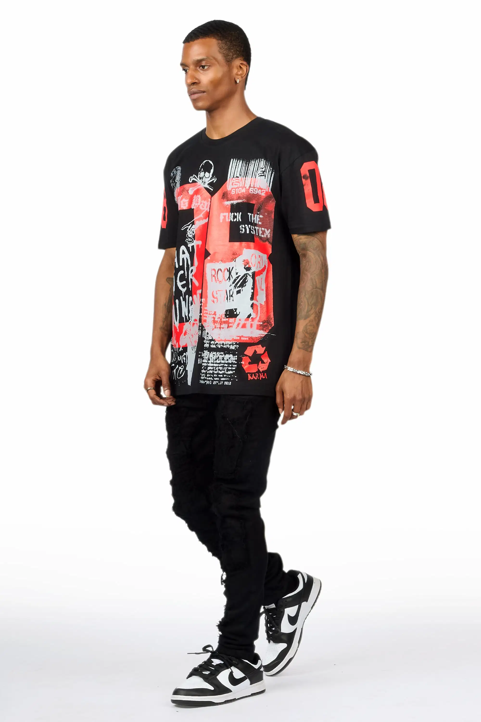 Eryl Black Slim Fit Jean - Image 6
