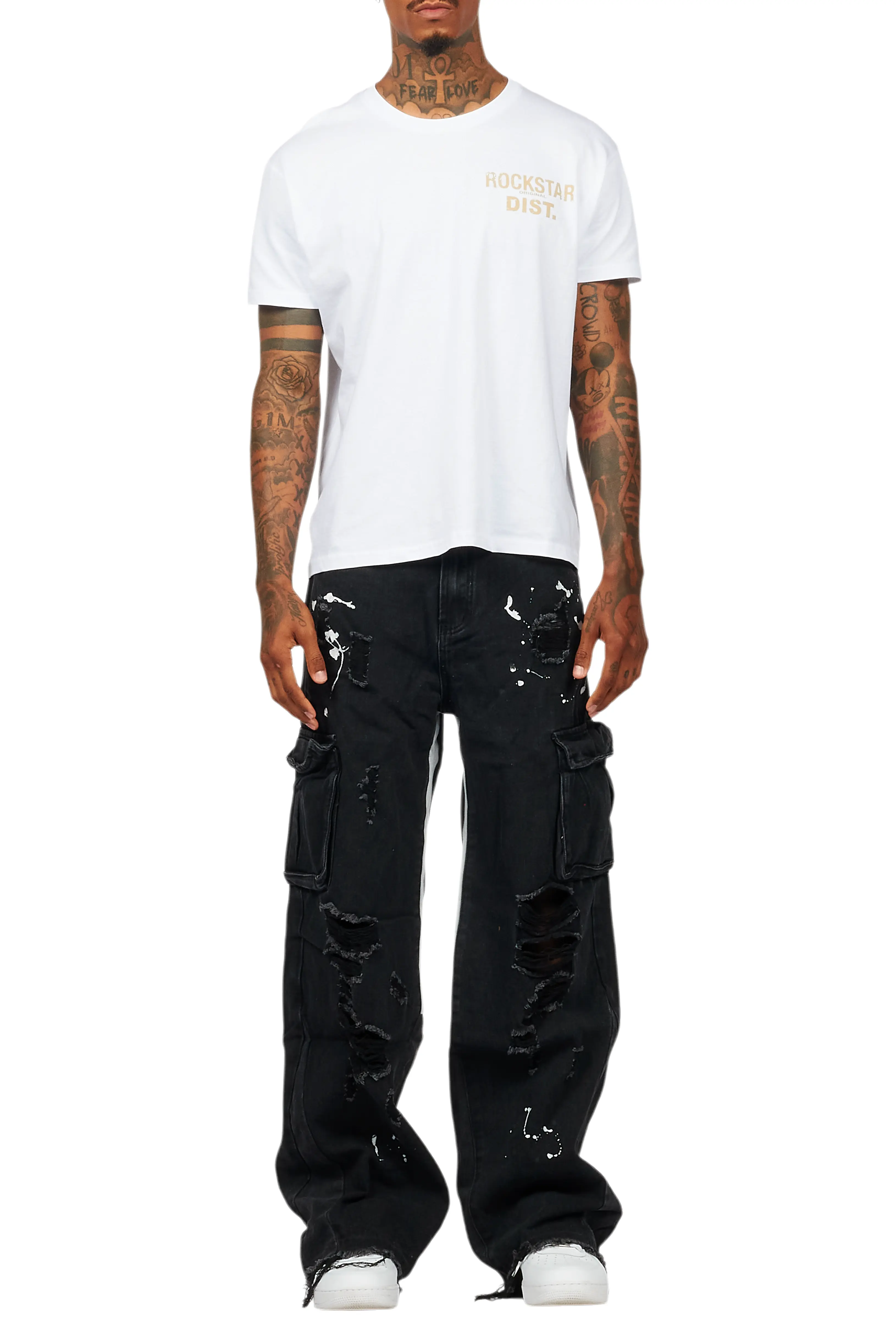 Dubaku Black Baggy Fit Jean - Image 11