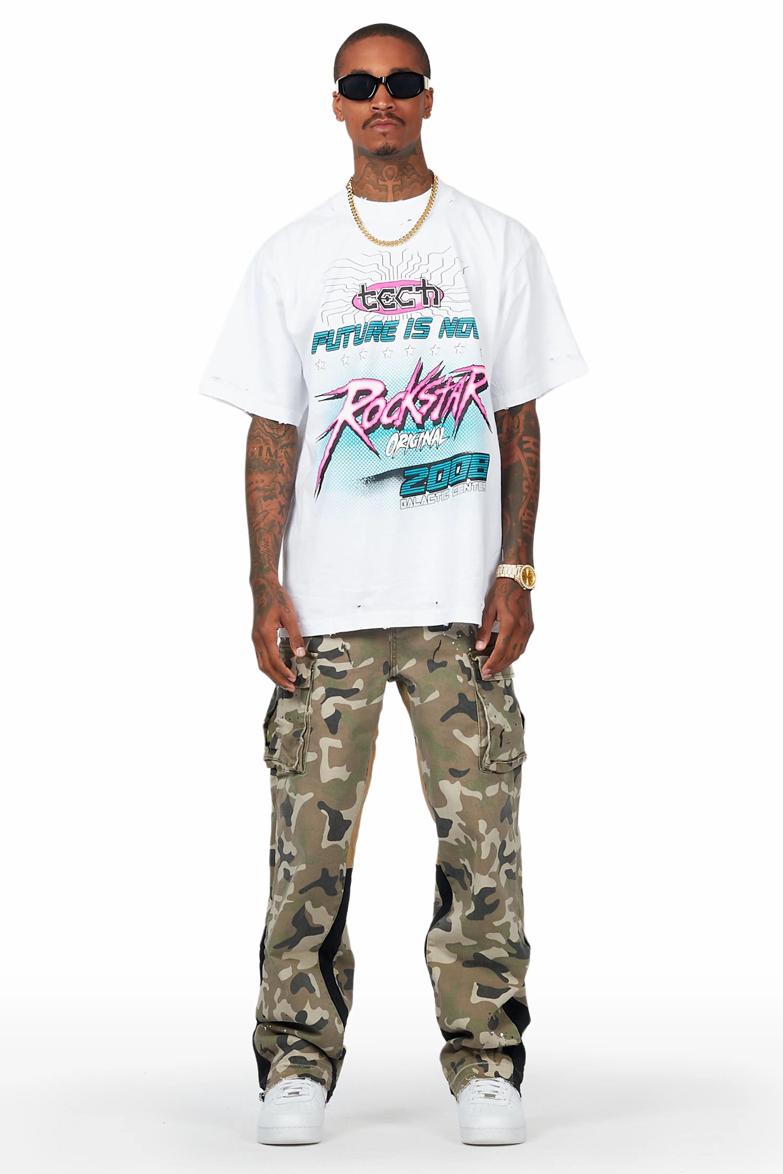 Dubaku Camo Baggy Fit Jean - Image 5