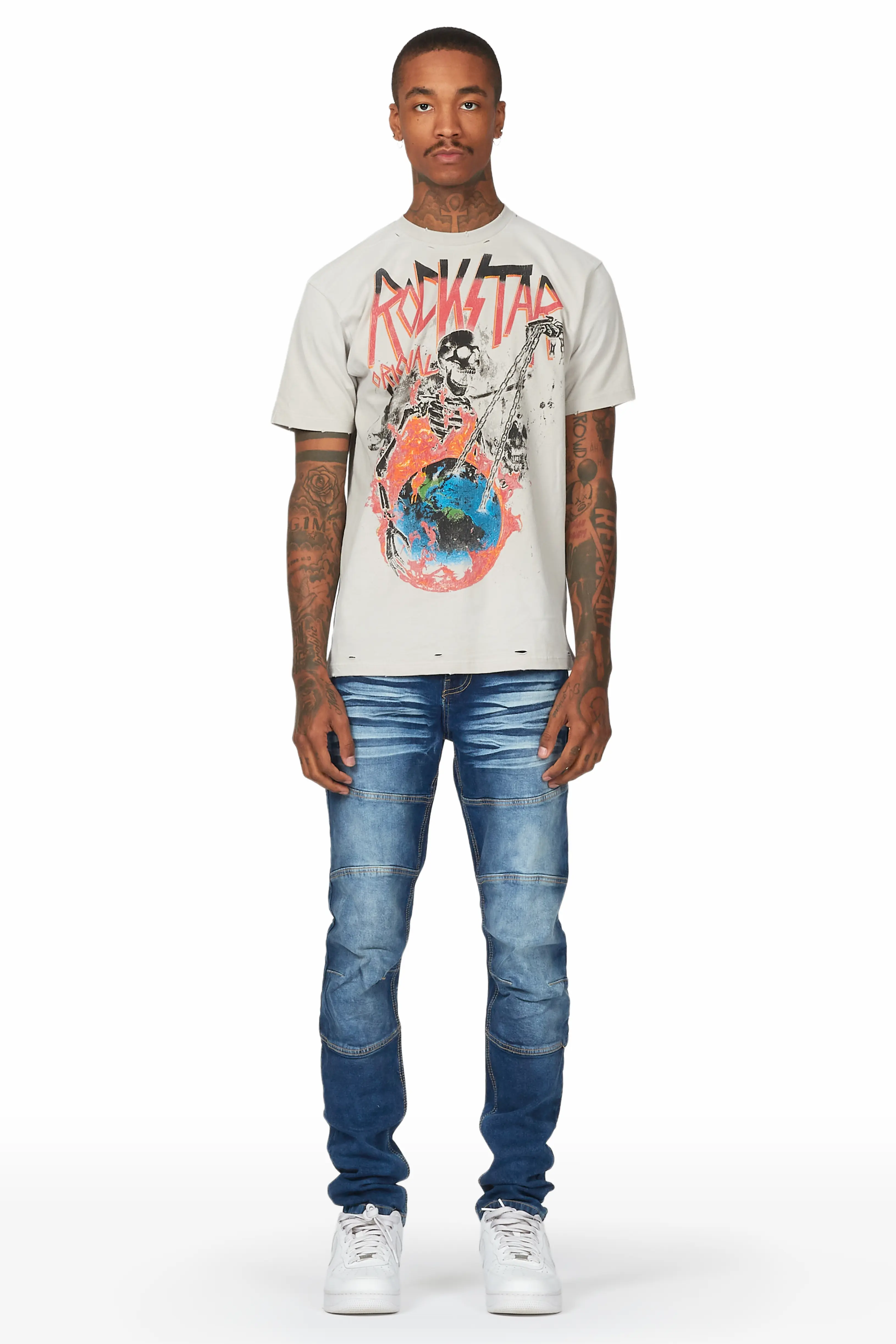 Milo Medium Blue Stretch Jean - Image 2
