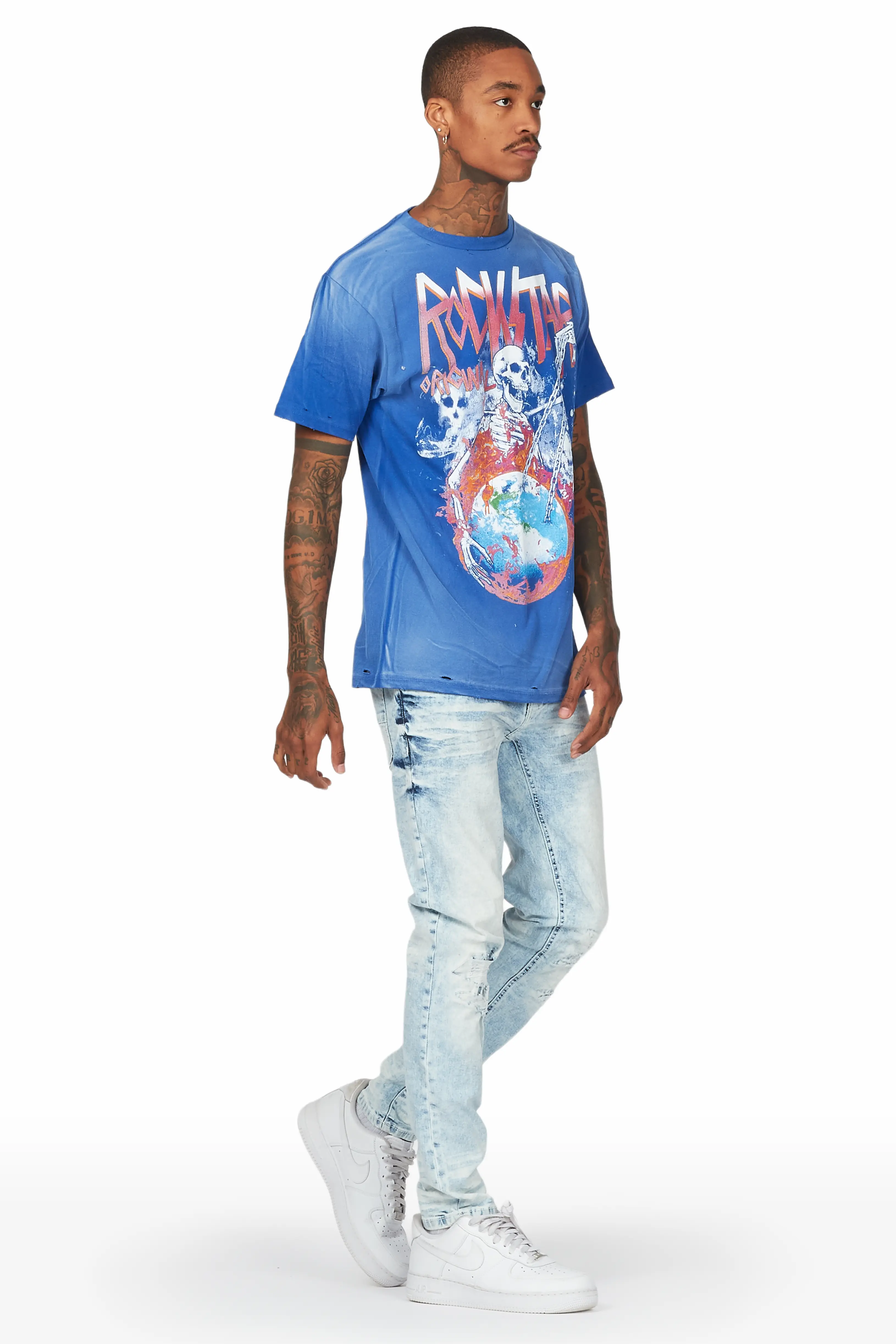 Vinny Beach Blue Stretch Jean - Image 6