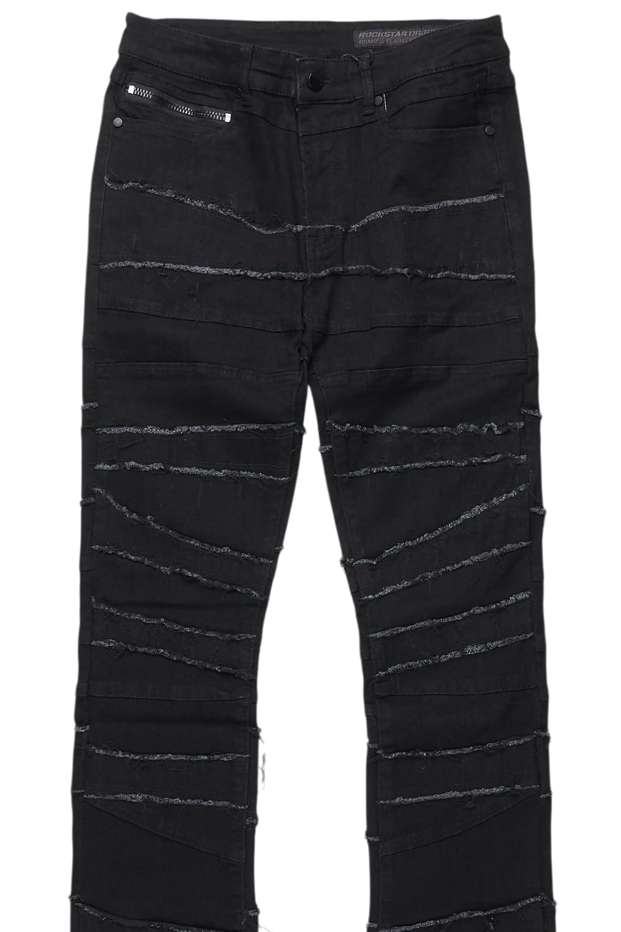 Franko Jet Black Stacked Flare Jean - Image 6