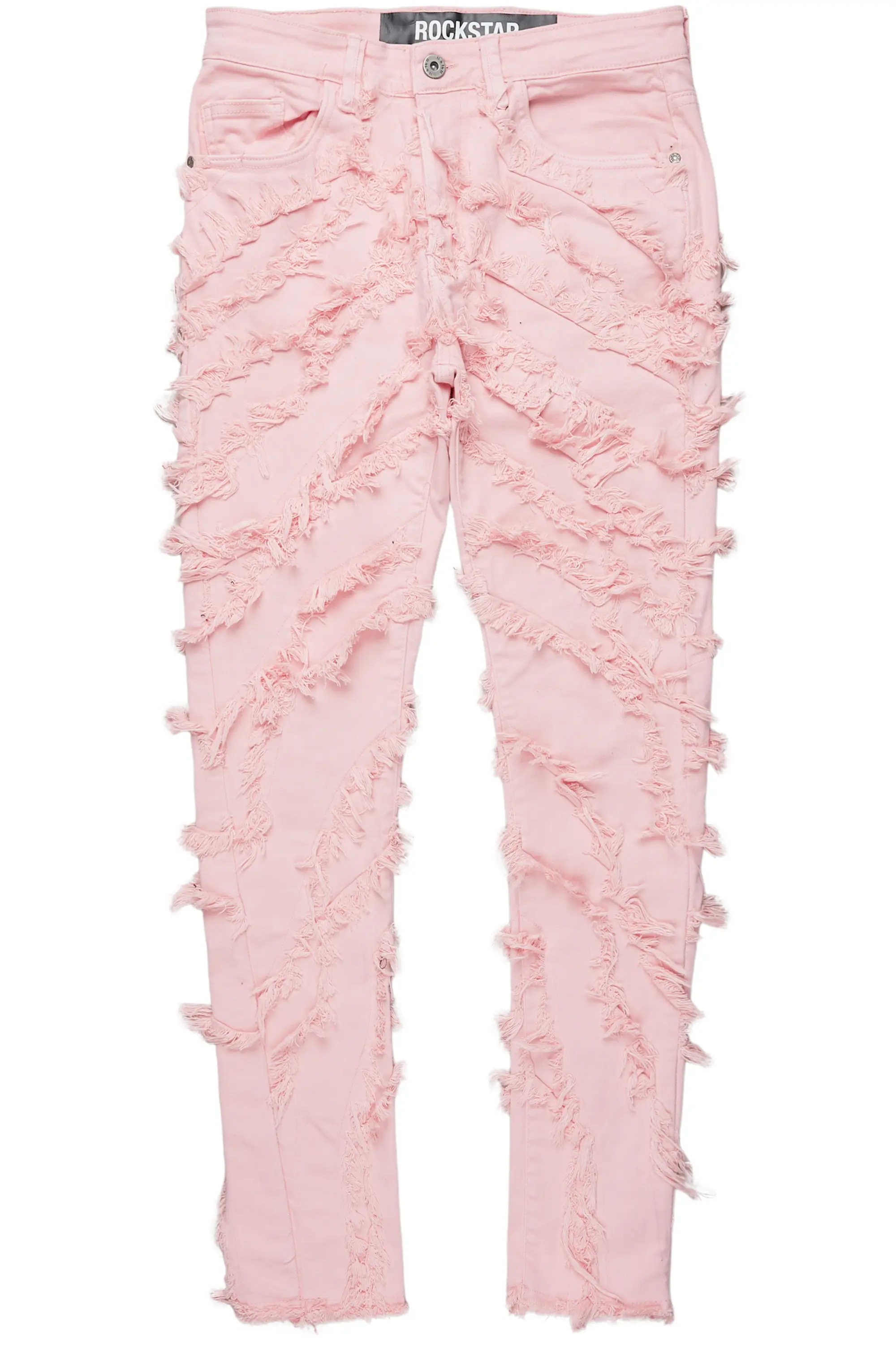 Balta Pink Diagonal Patch Skinny Fit Jean - Image 2