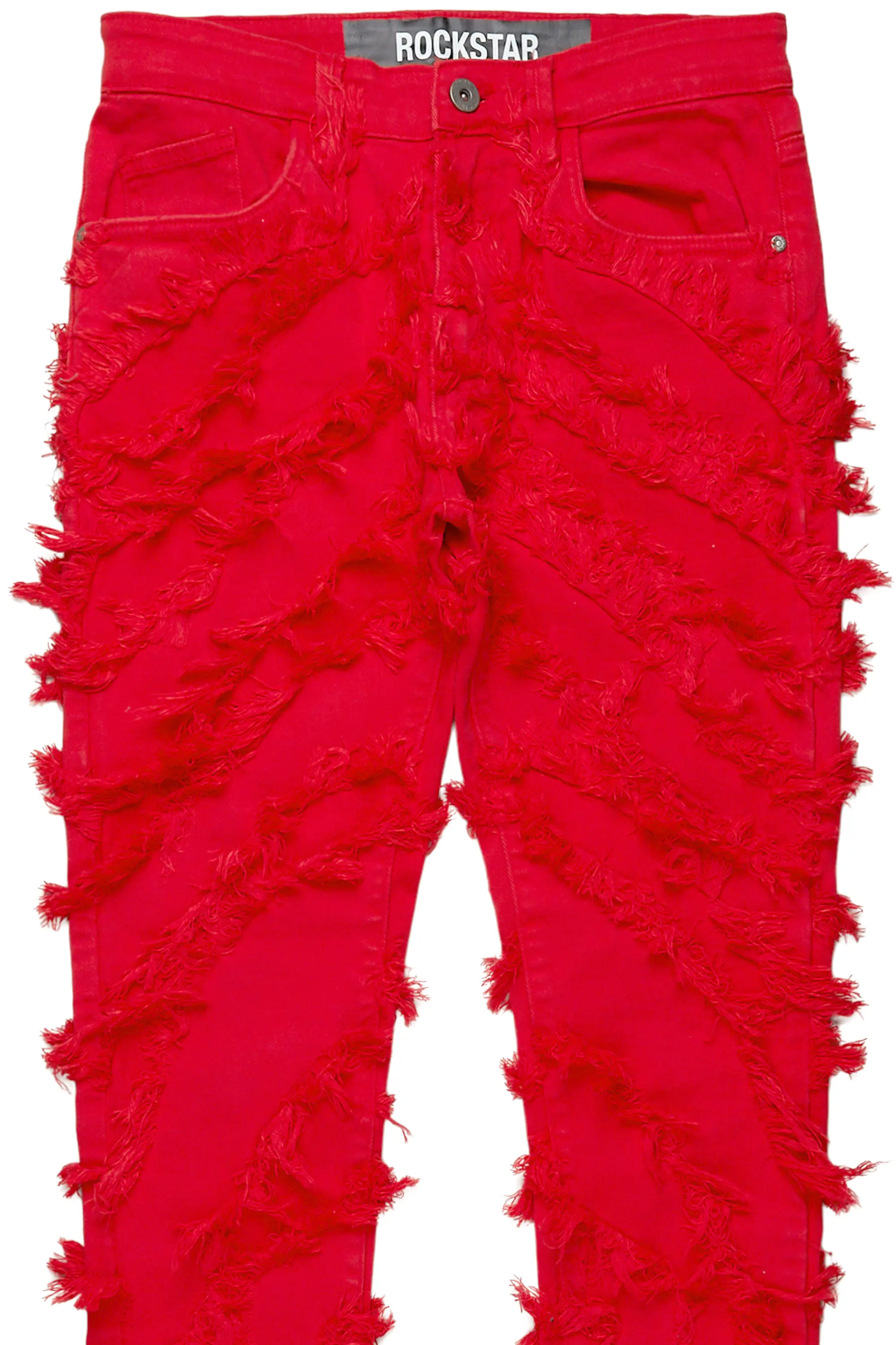 Balta Red Diagonal Patch Skinny Fit Jean - Image 8