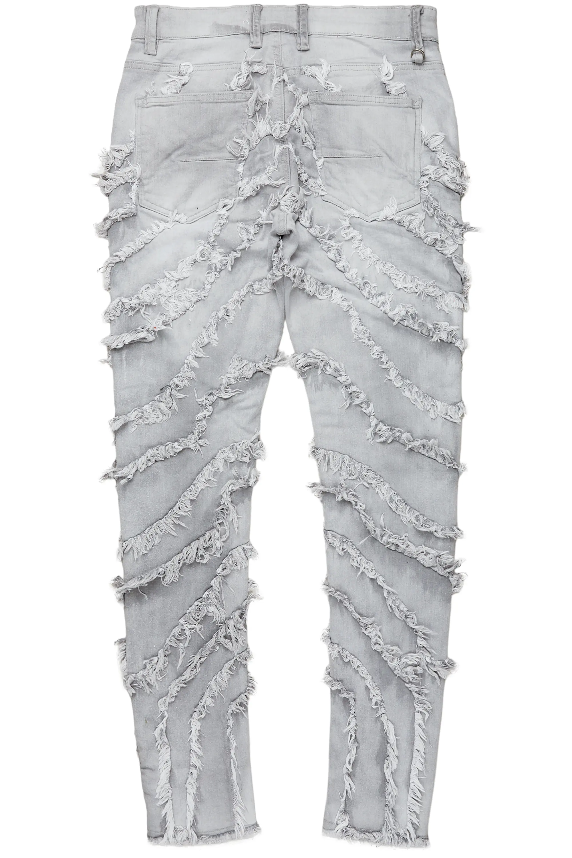 Cadiz Grey Diagonal Patch Skinny Fit Jean - Image 9