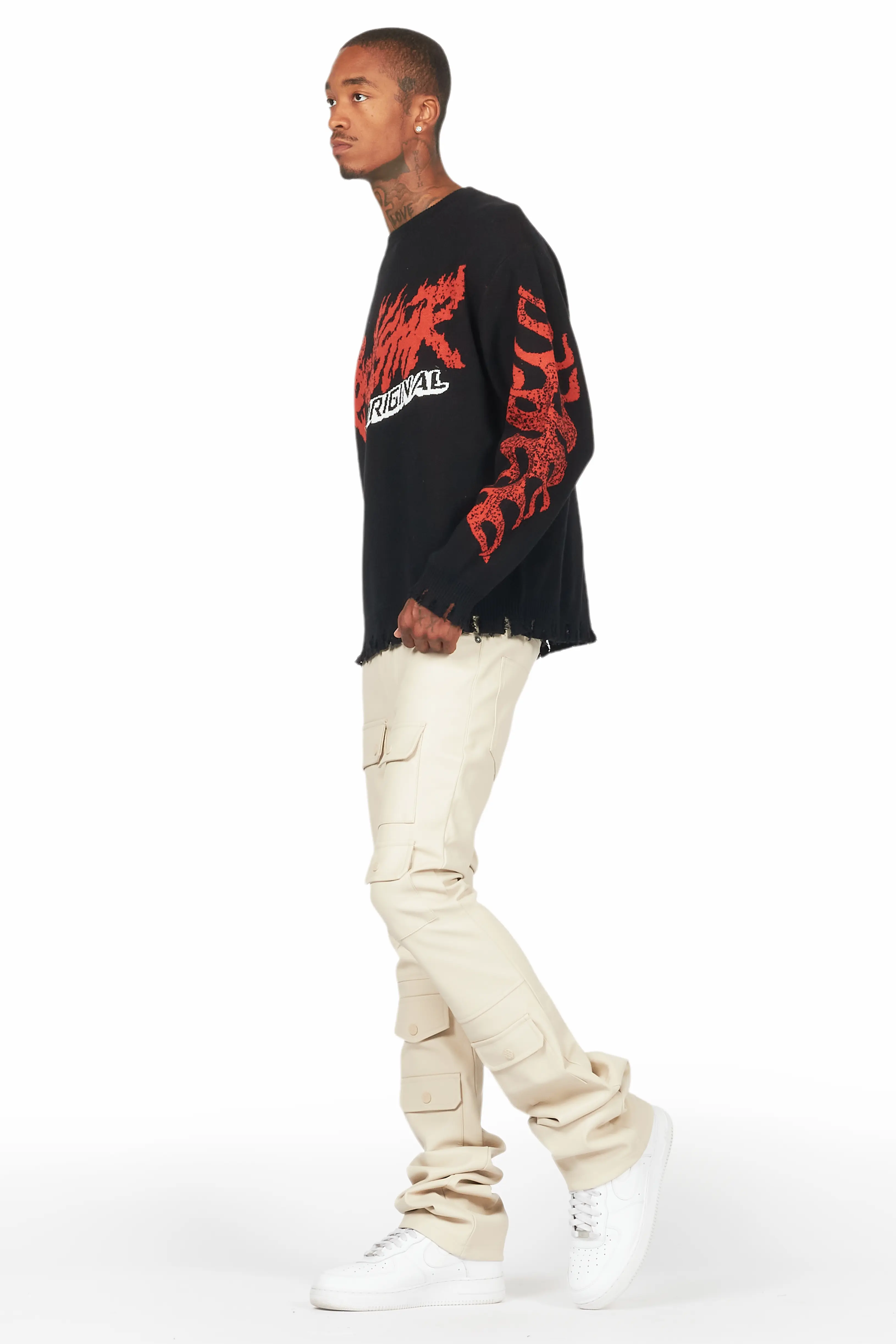 Yash Black Knit Sweater - Image 5