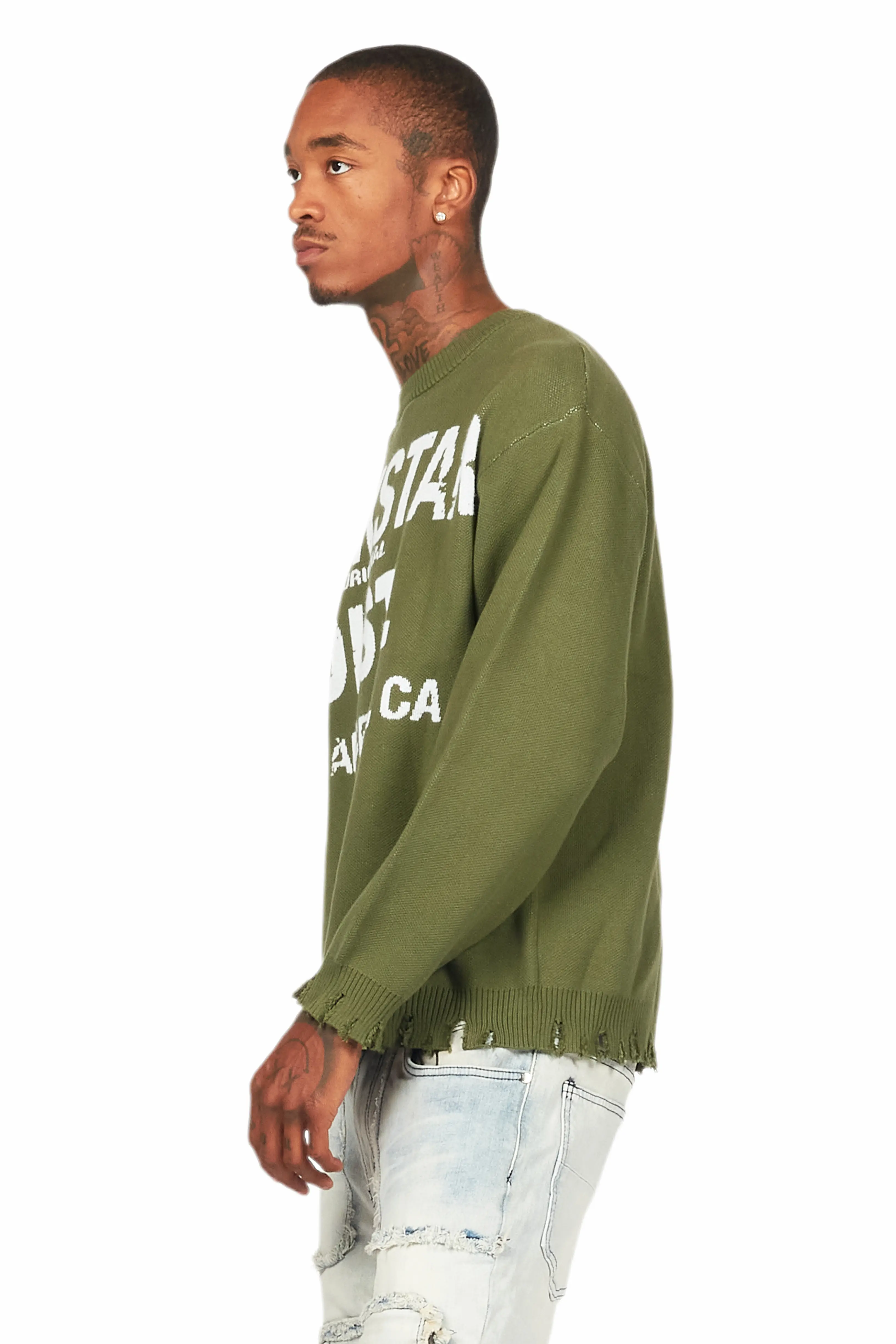 Mallow Green Knit Sweater - Image 5