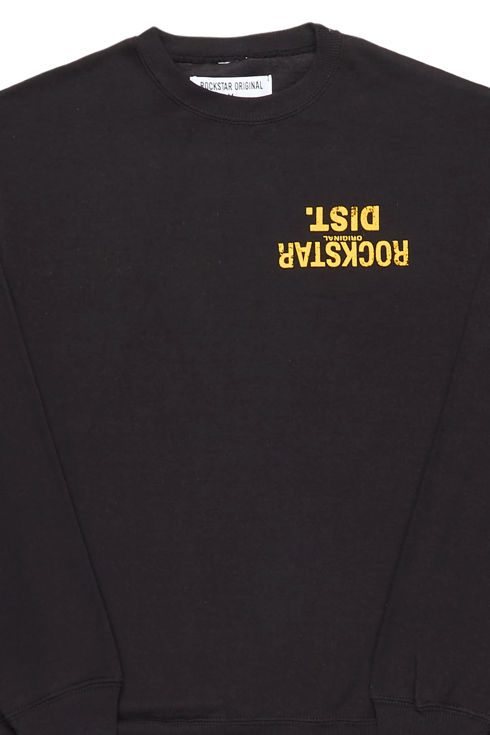 Dist. Town Black/Yellow Graphic Crewneck - Image 6