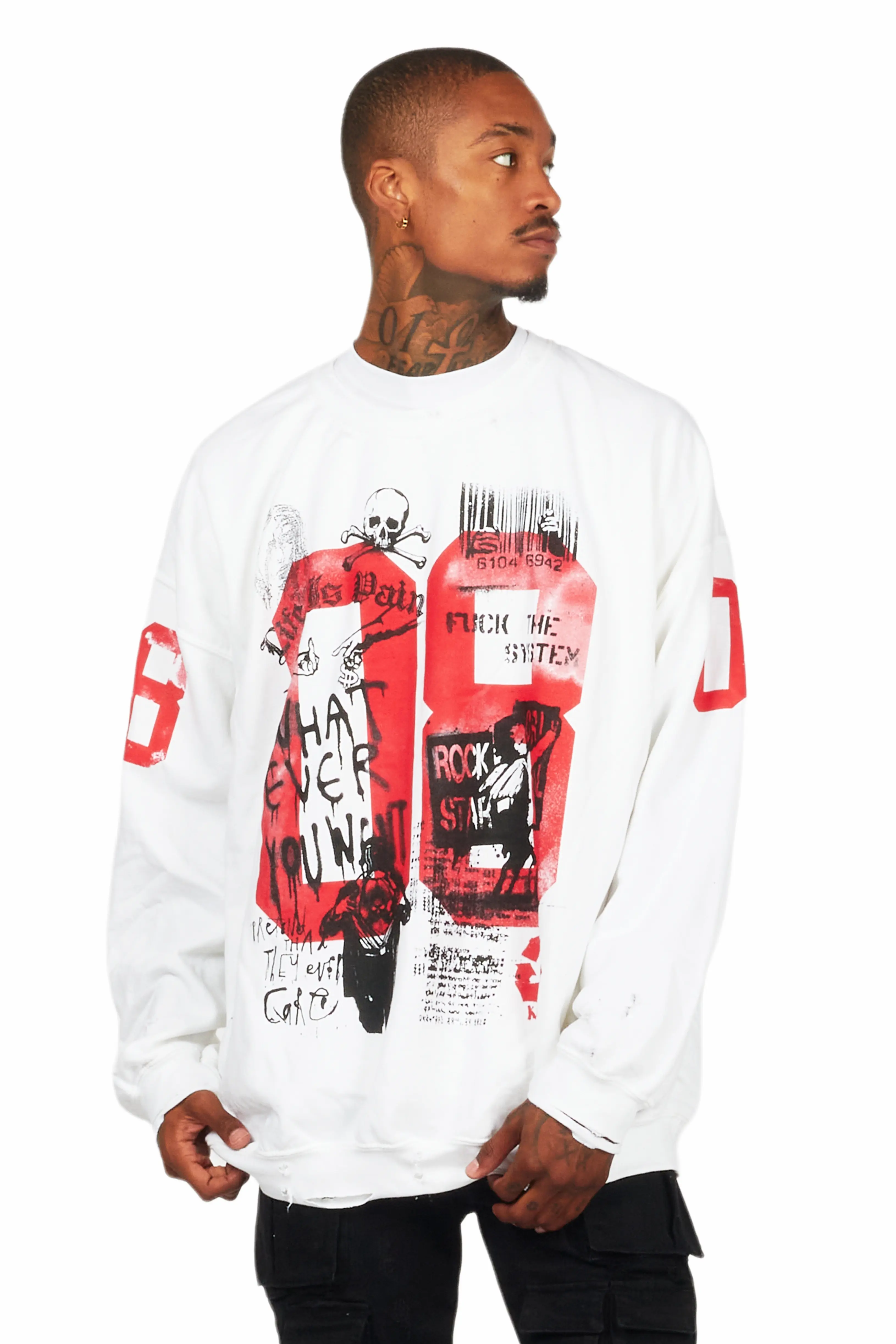 Grill White Graphic Crewneck - Image 3