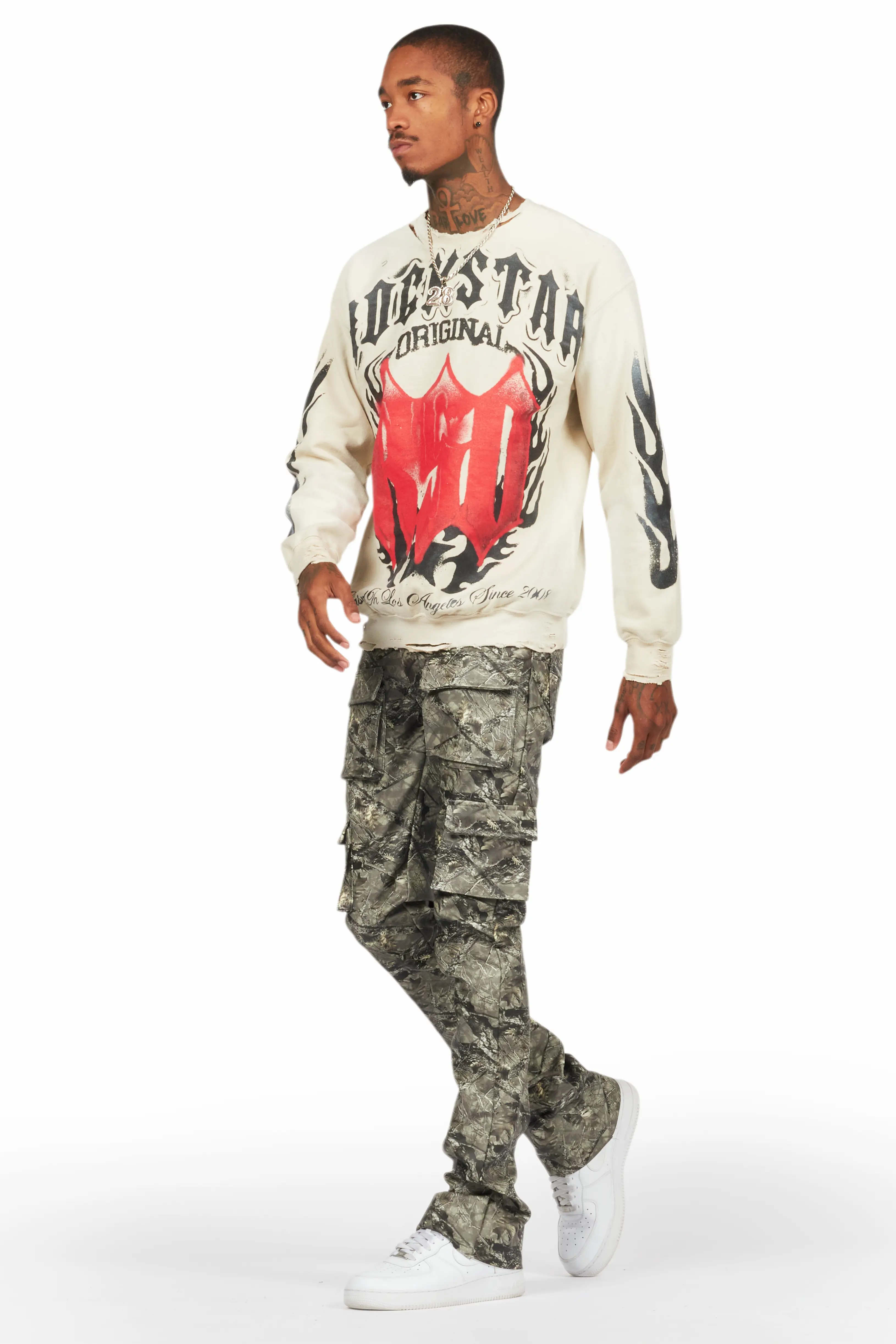 Boaz Beige Graphic Crewneck - Image 3