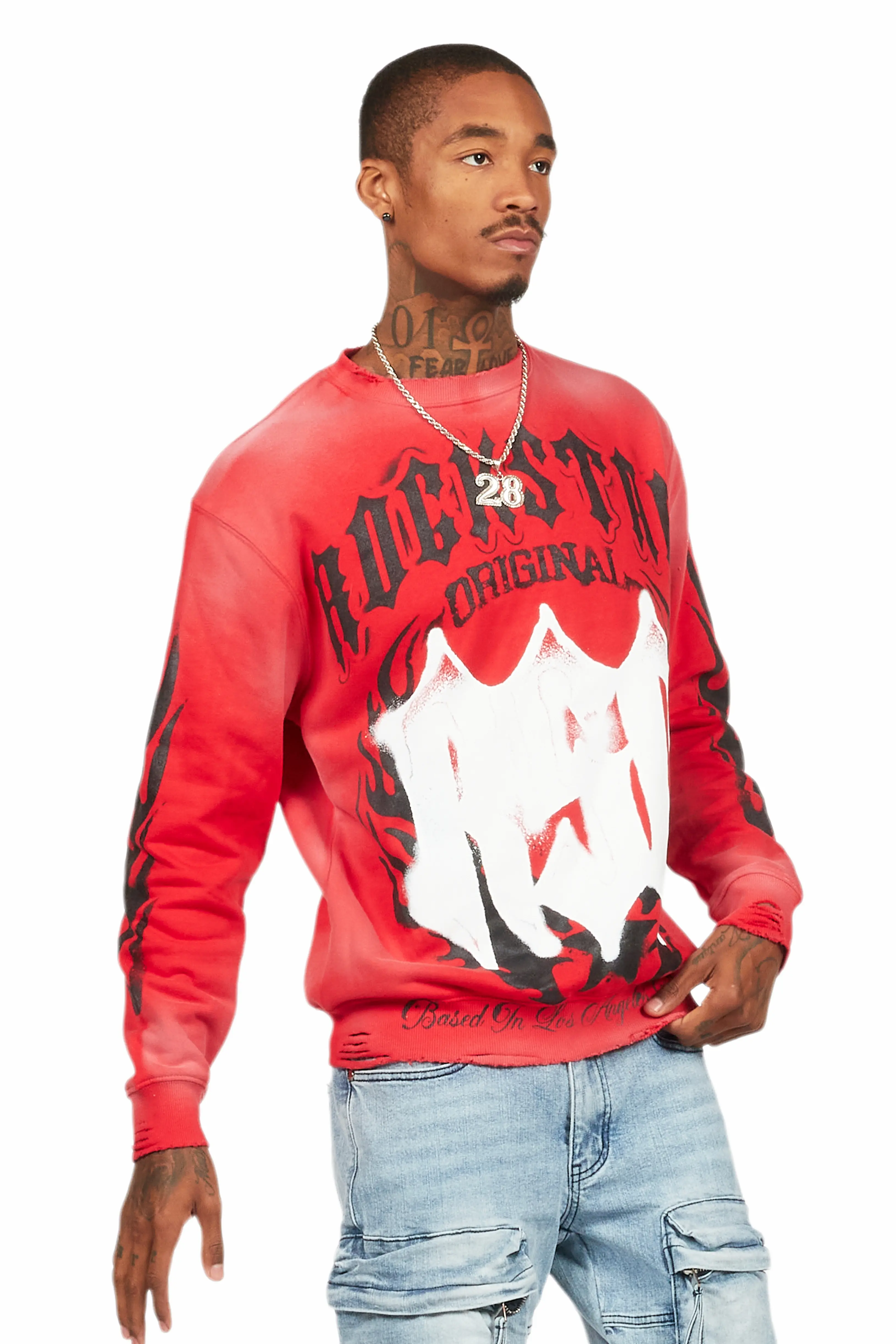 Boaz Red Graphic Crewneck - Image 10