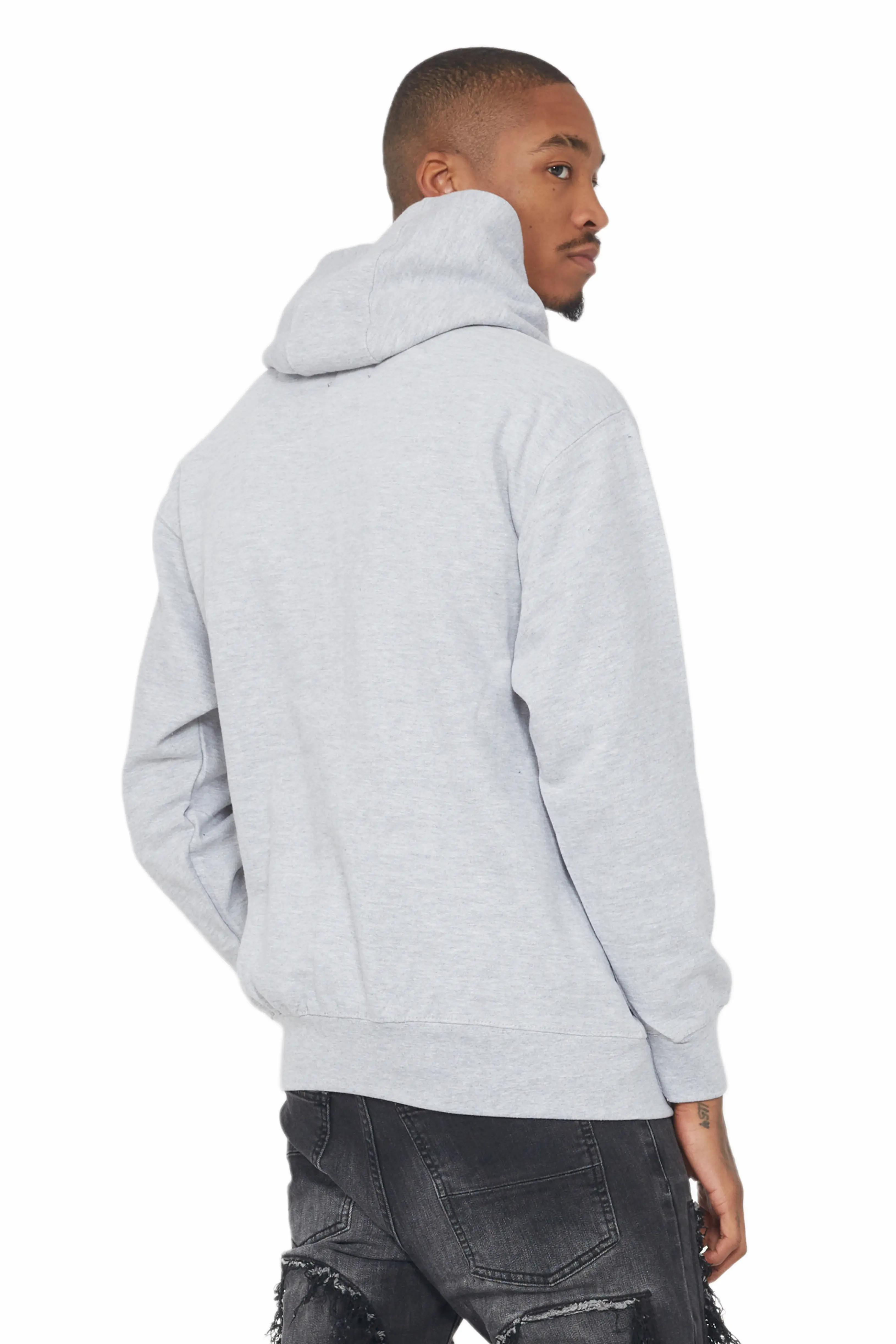 Rockstar Art Dist. Grey Graphic Hoodie - Image 4