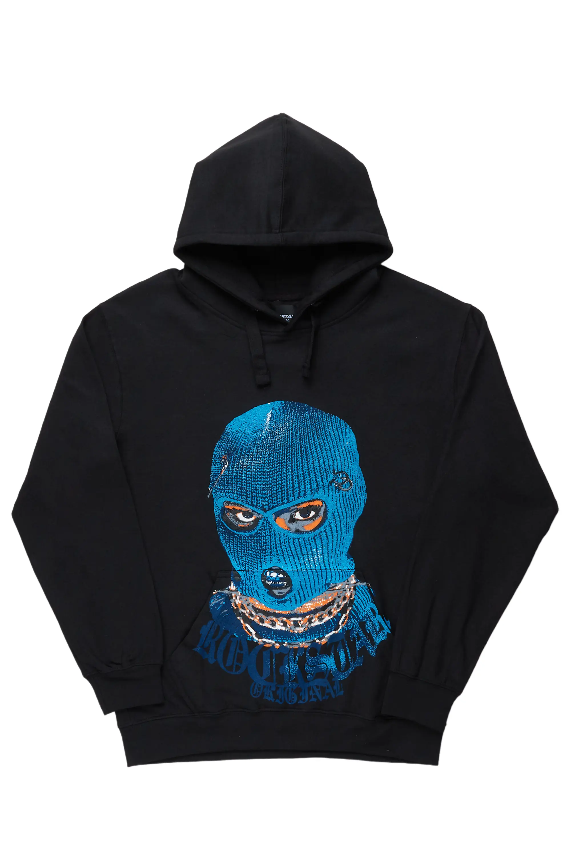 Murdra Black/Blue Graphic Hoodie - Image 2