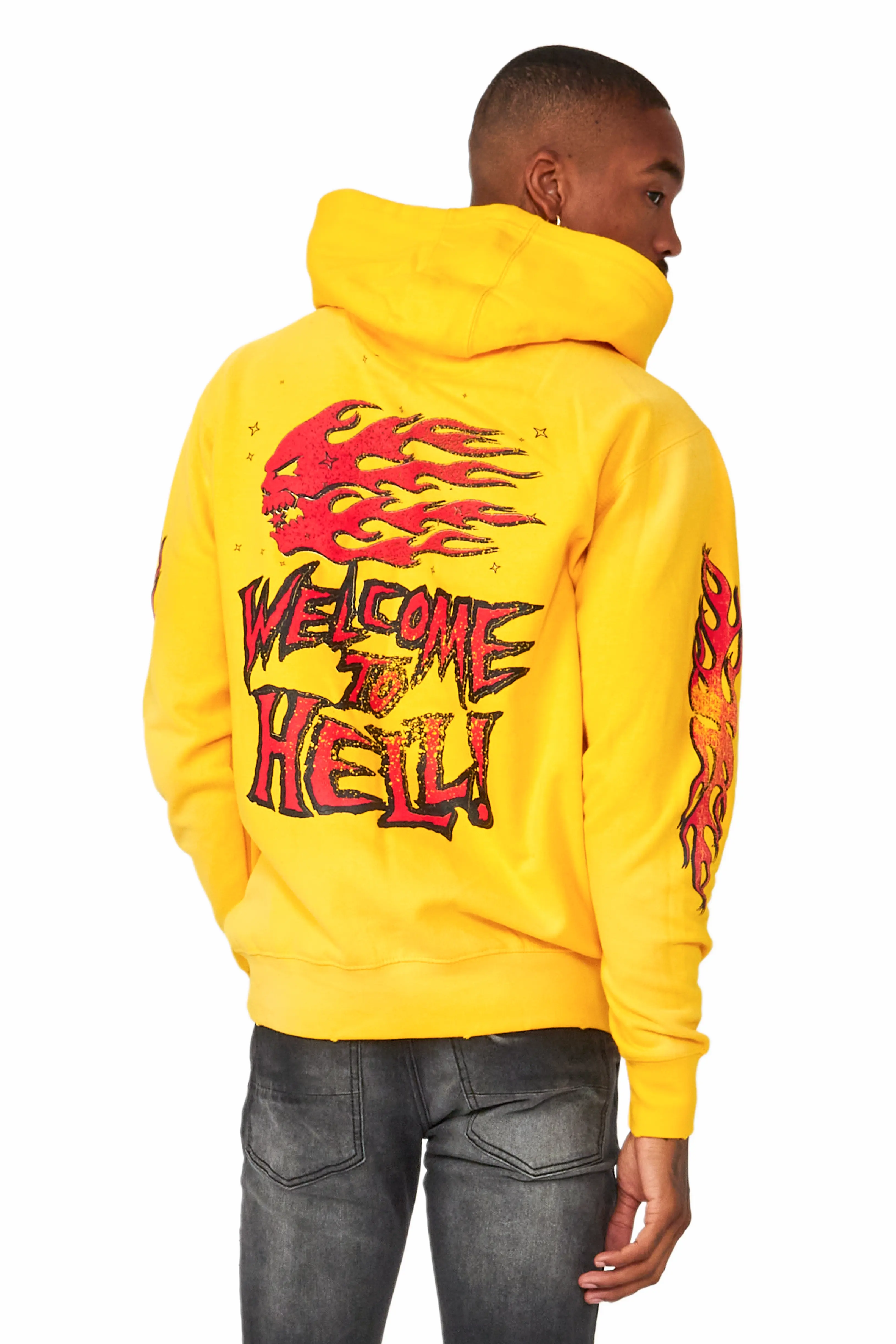 Gaston Yellow Graphic Hoodie - Image 3