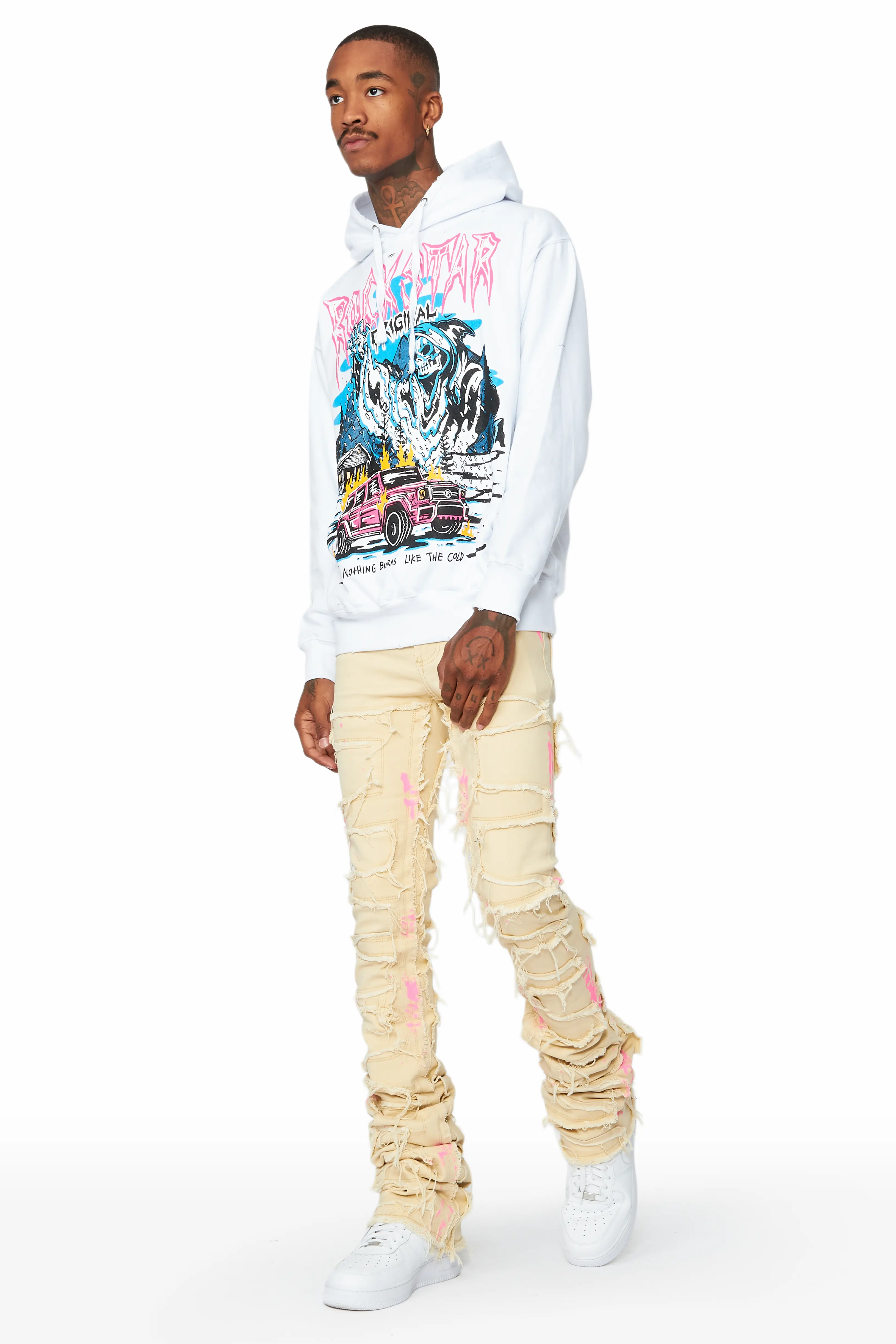 Kip White Graphic Hoodie - Image 4