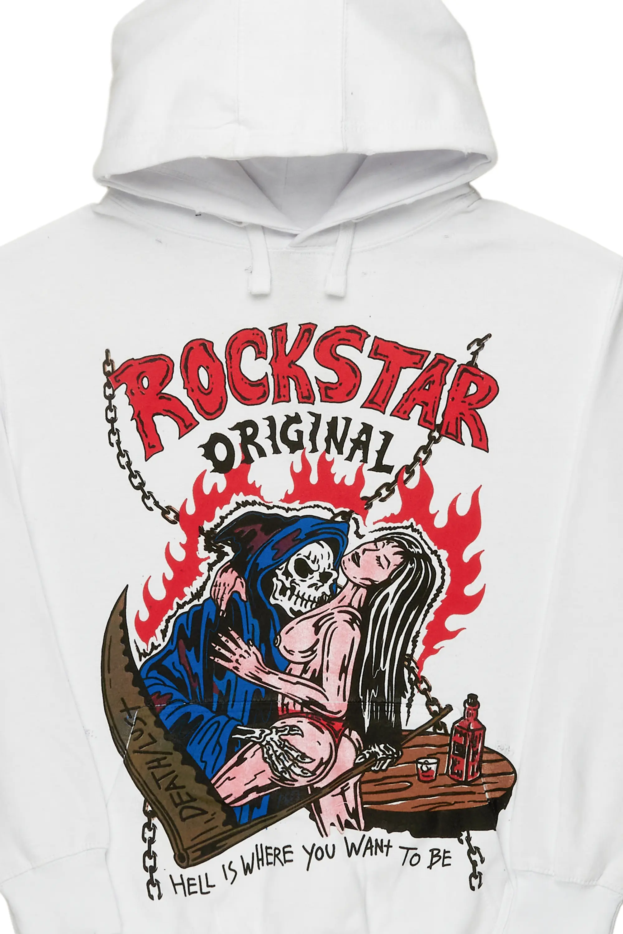 Vale White Graphic Hoodie - Image 5