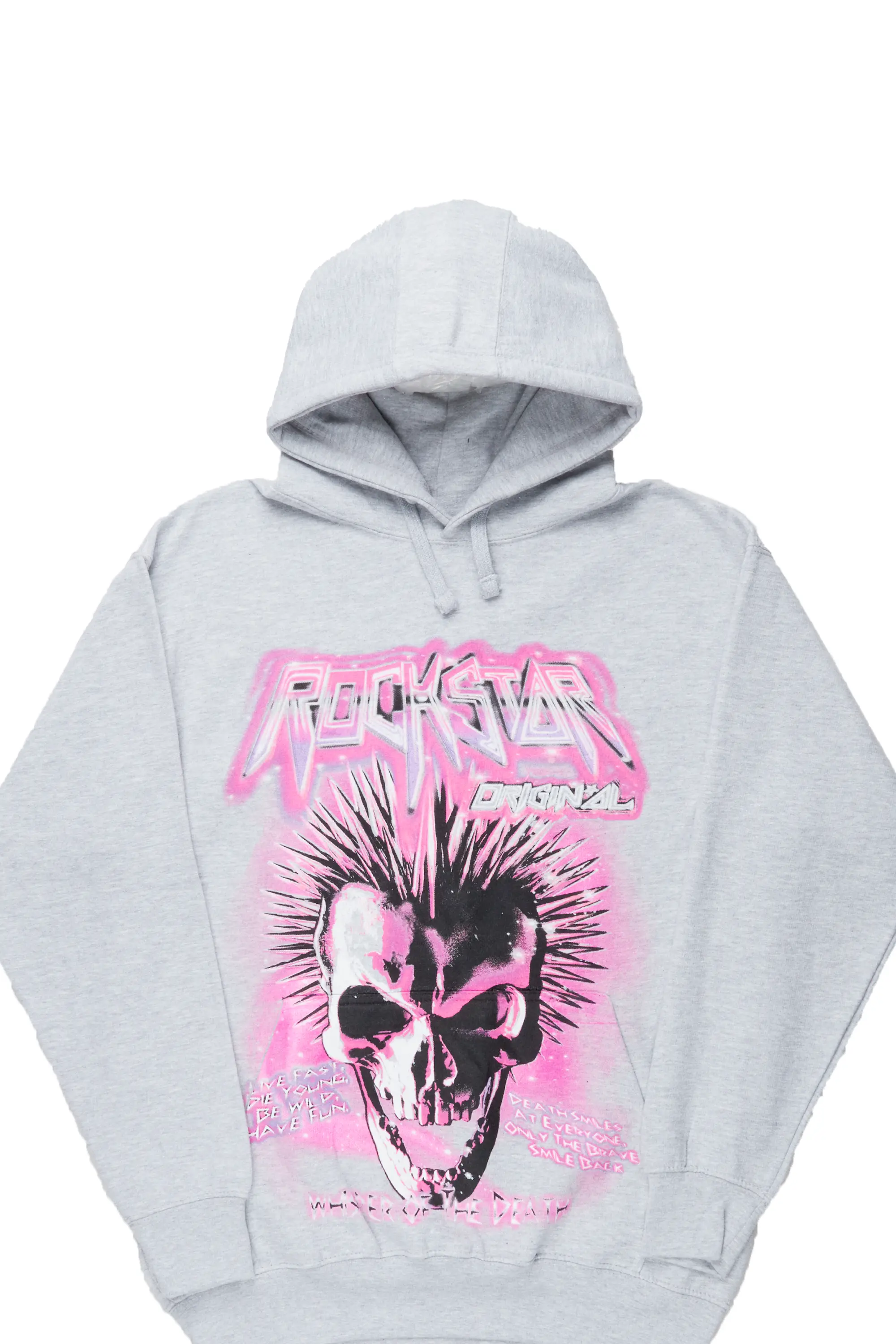Obern Grey Graphic Hoodie - Image 2