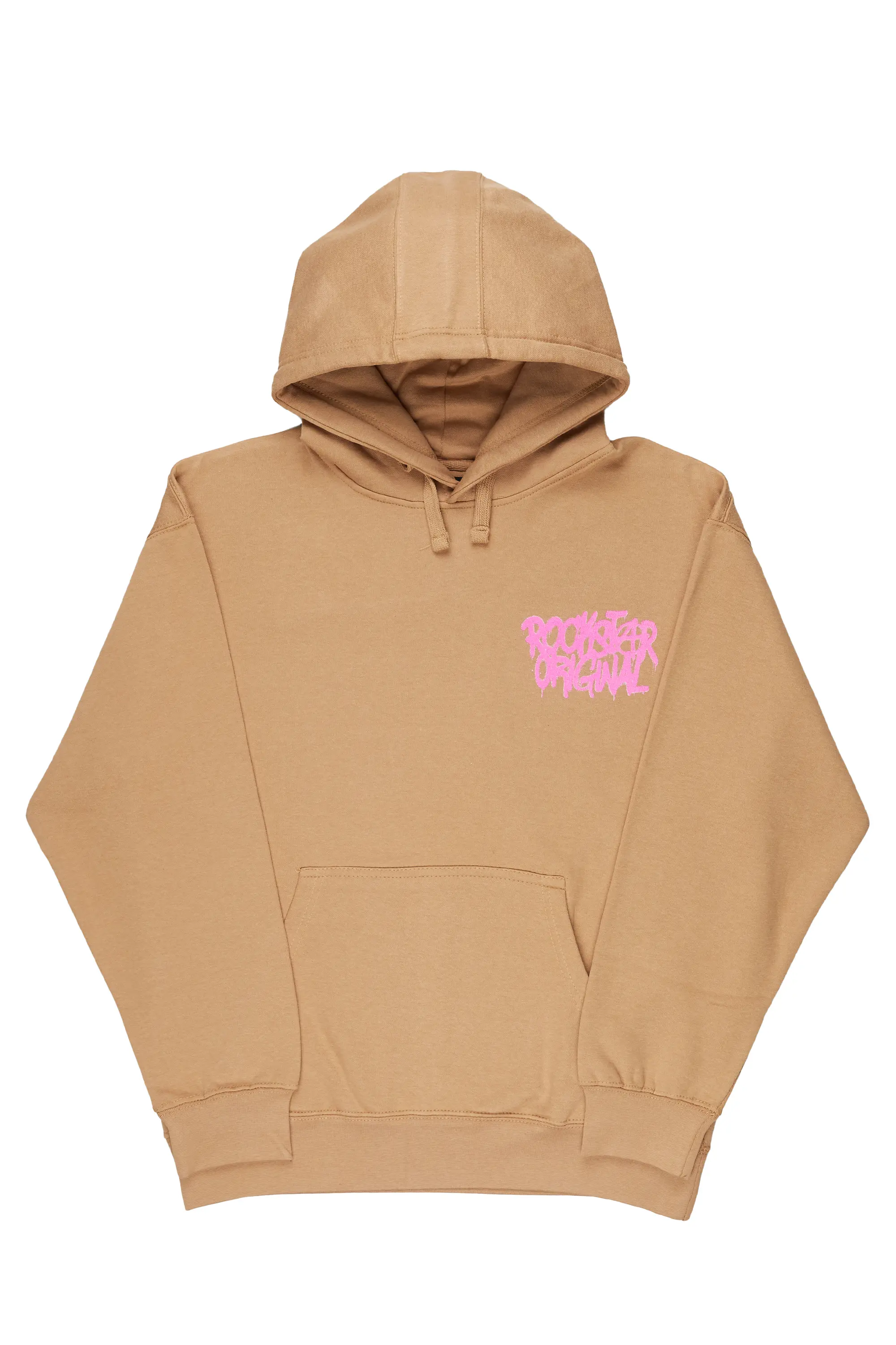 Badbich Beige Graphic Hoodie - Image 3
