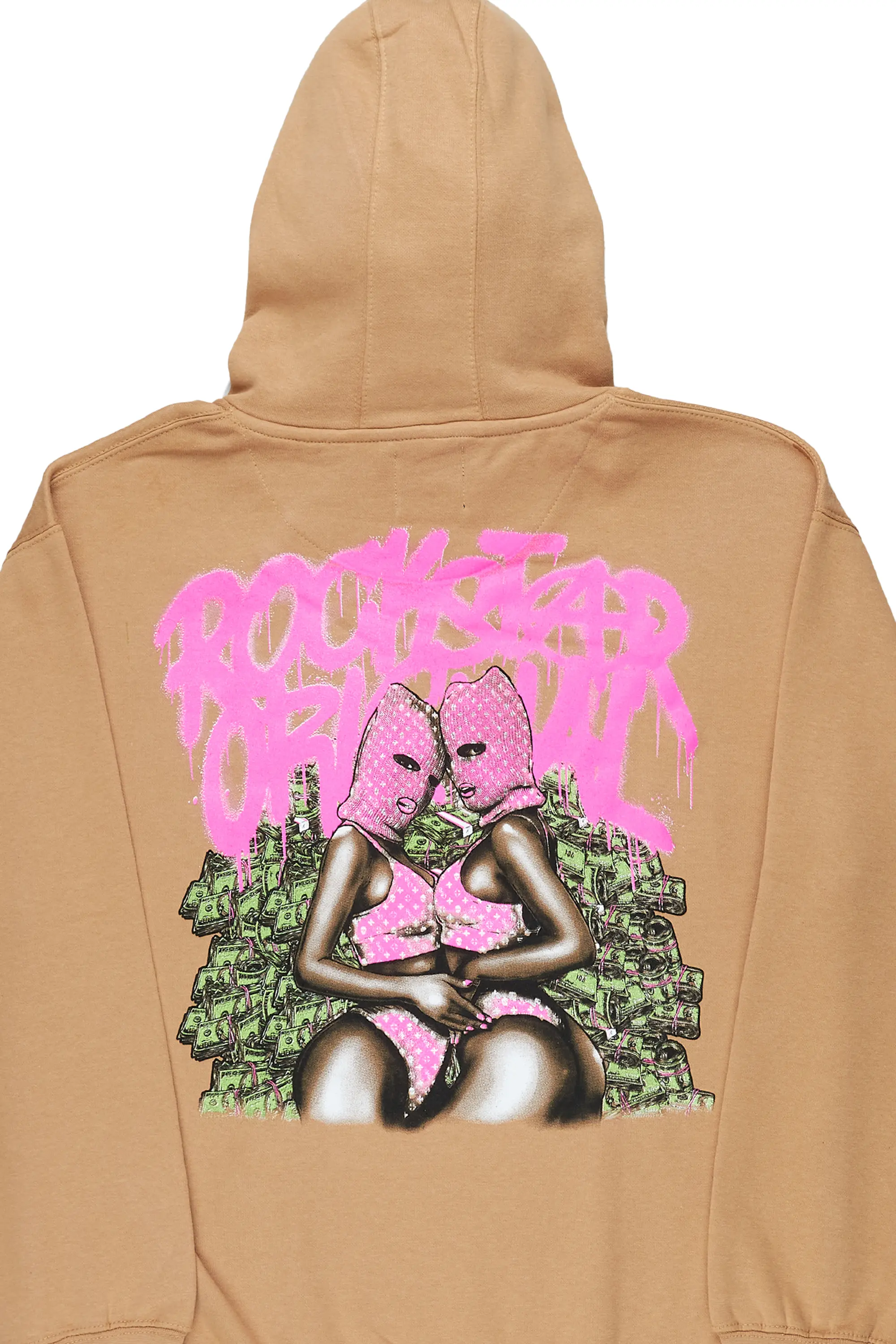Badbich Beige Graphic Hoodie - Image 6