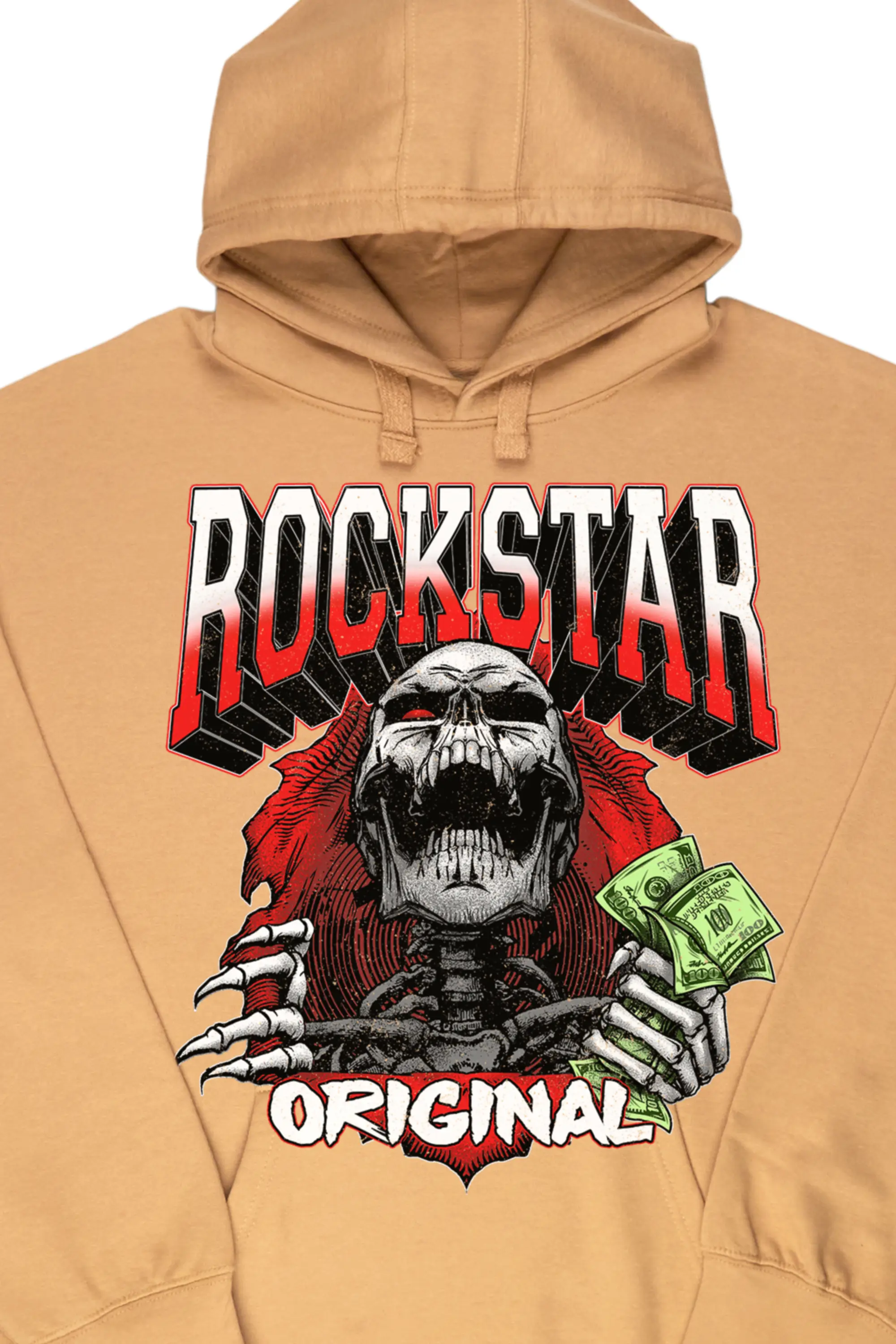 Zytron Beige Graphic Hoodie - Image 5