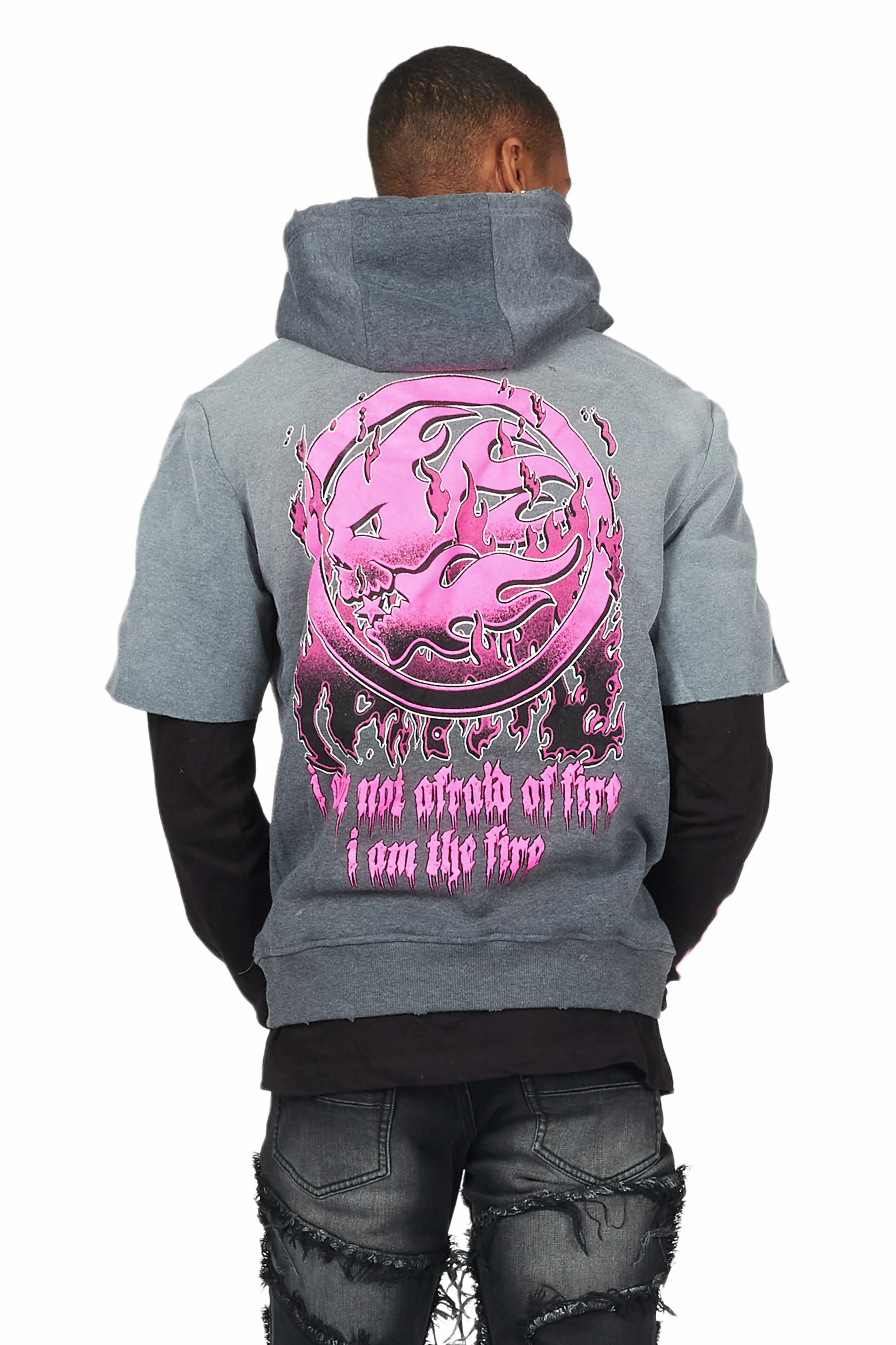 Dacian Charcoal Graphic Hoodie - Image 3