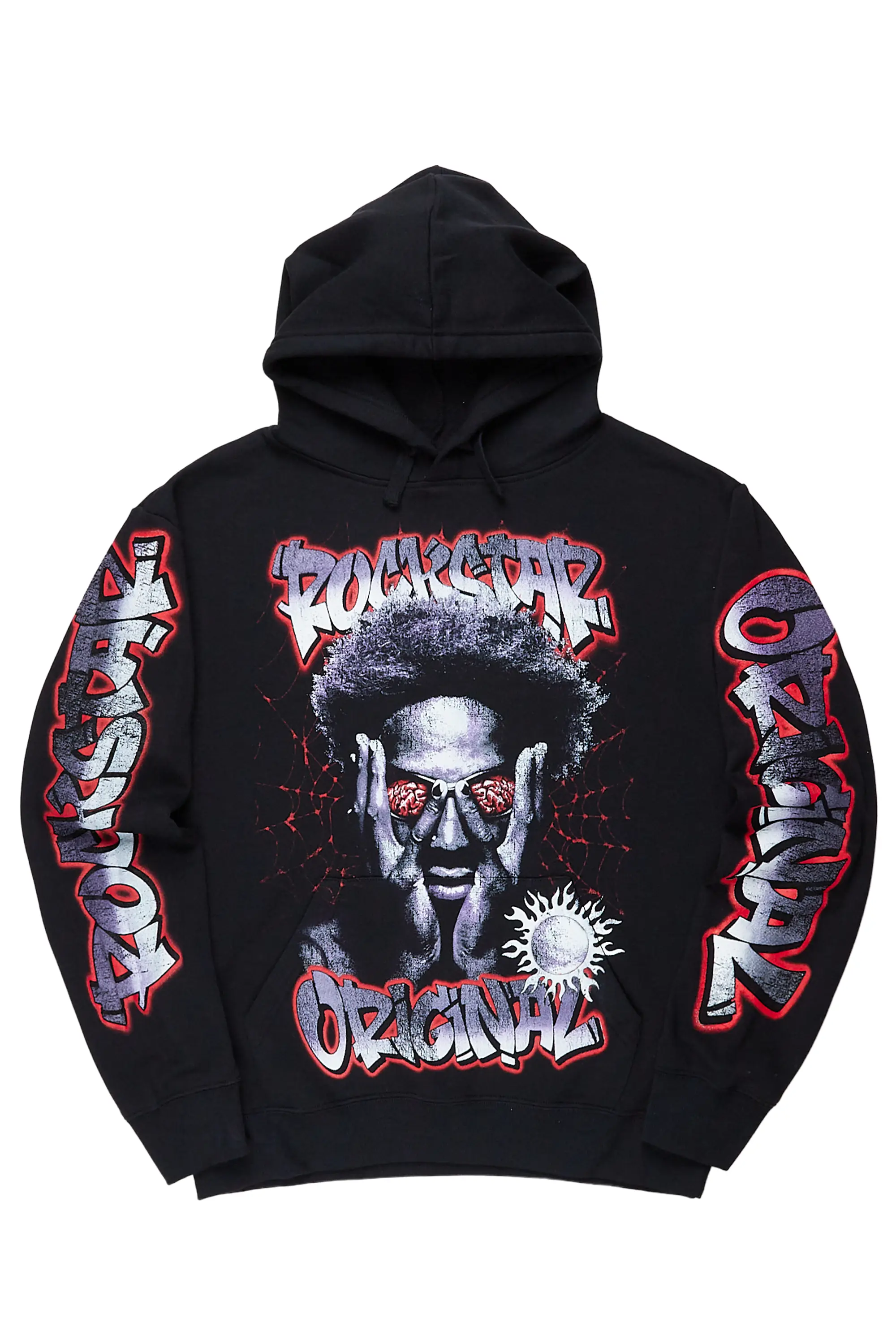 Acke Black Graphic Hoodie - Image 2